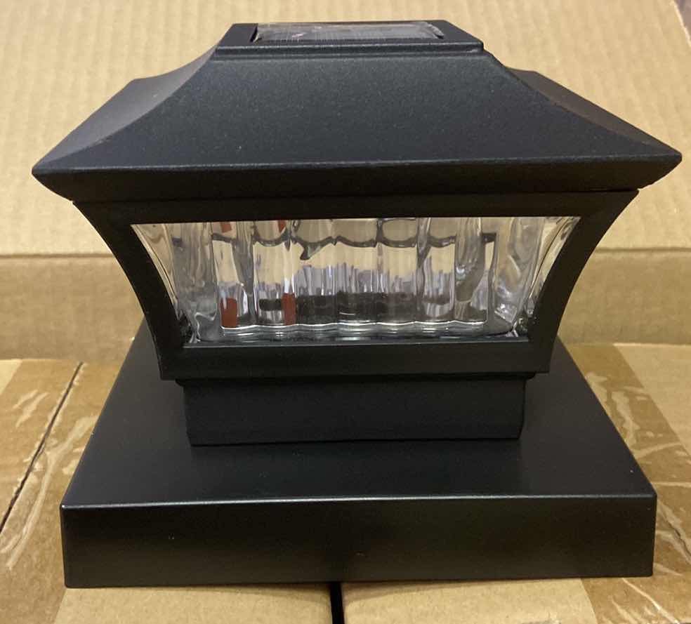 Photo 1 of 8-GREENLIGHTING ALUMINUM SOLAR POST CAP LIGHT BLACK COLOR