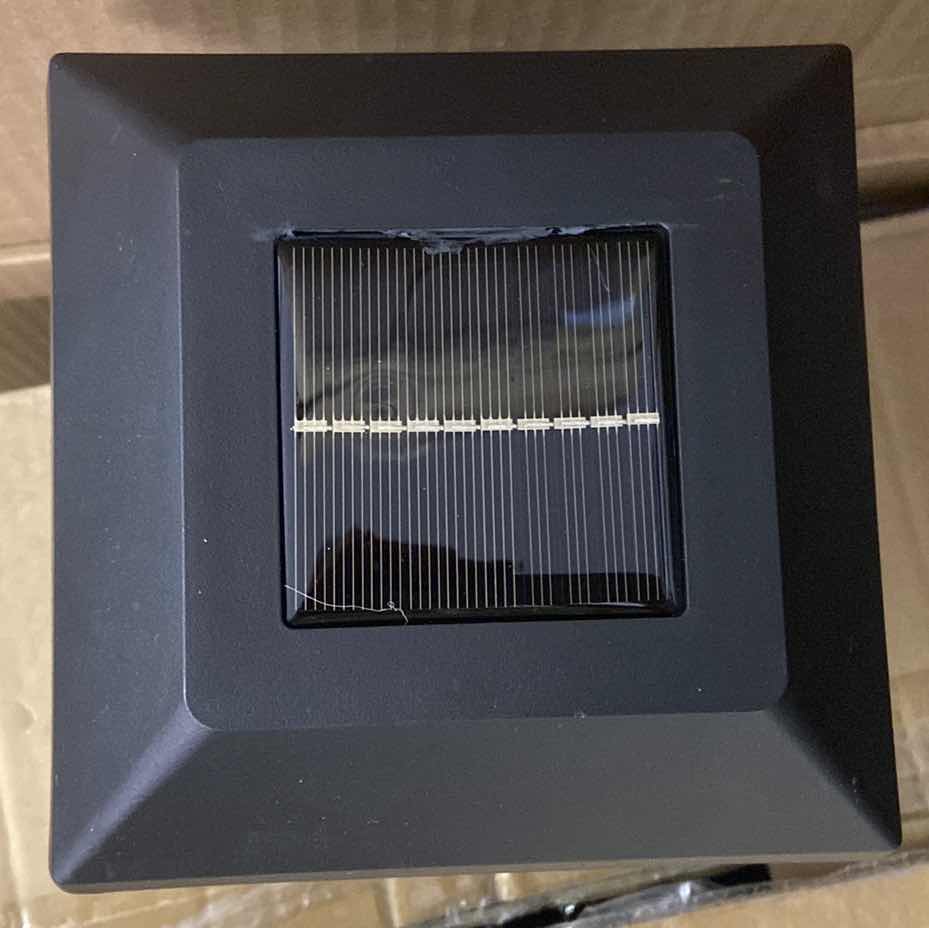 Photo 2 of 12-TROPHY SOLAR POWERED LED POST CAP LIGHTS BLACK COLOR