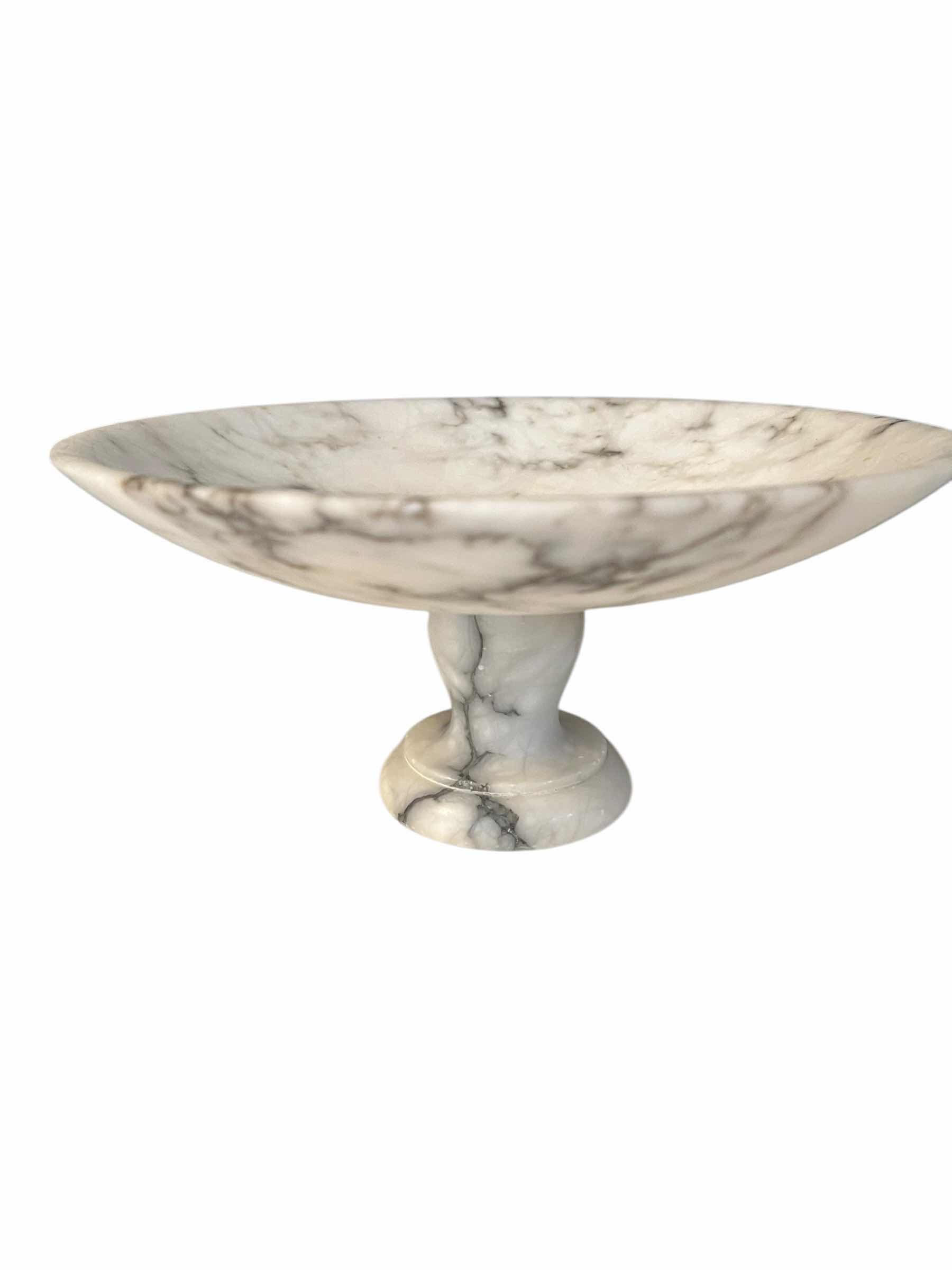 Photo 1 of HOME DECOR-MARBLE PEDESTAL BOWL. 10.5”D X 5.5”H