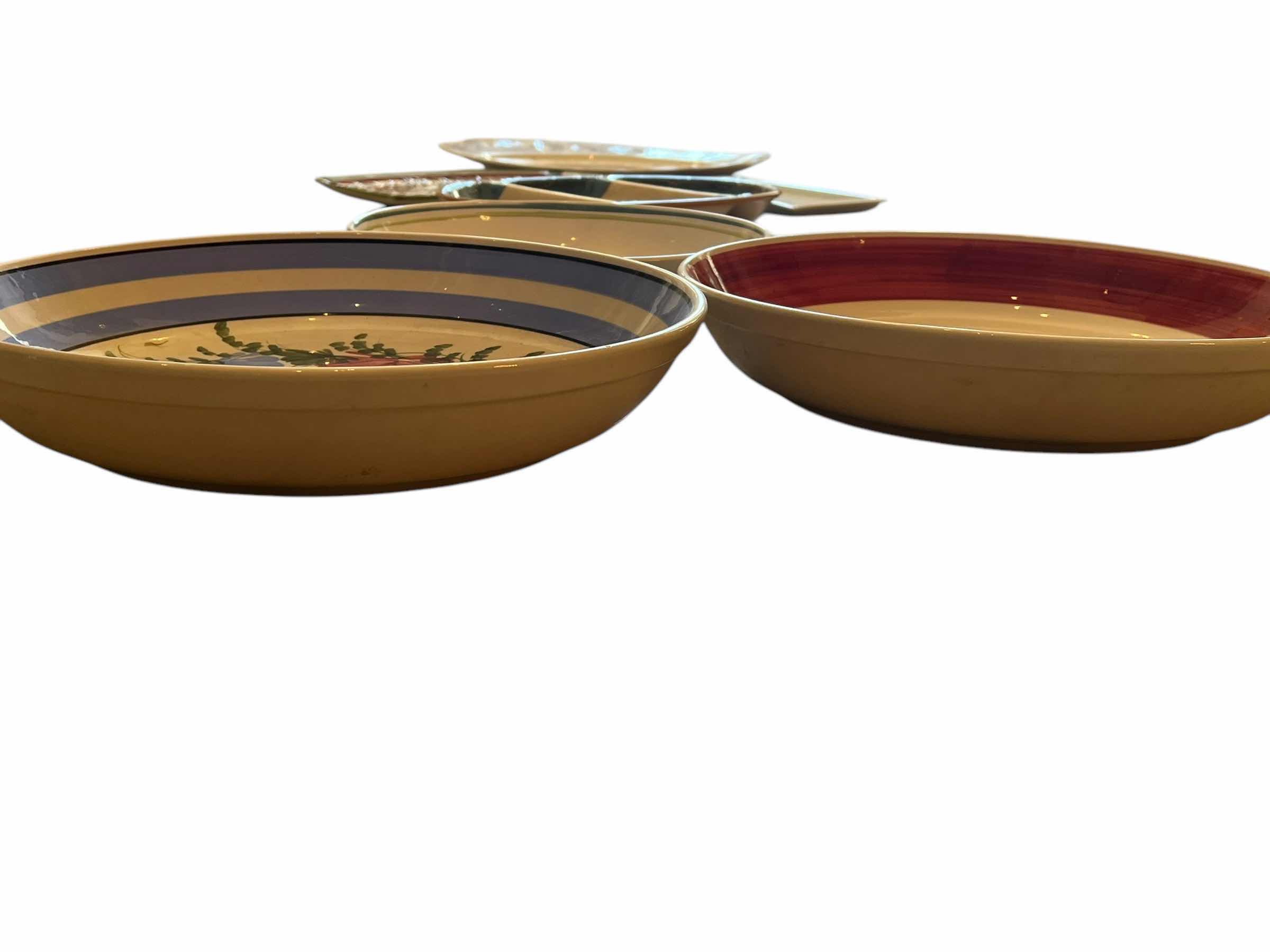 Photo 1 of 3-CERAMIC SERVING BOWLS 15”. KITCHEN WARE