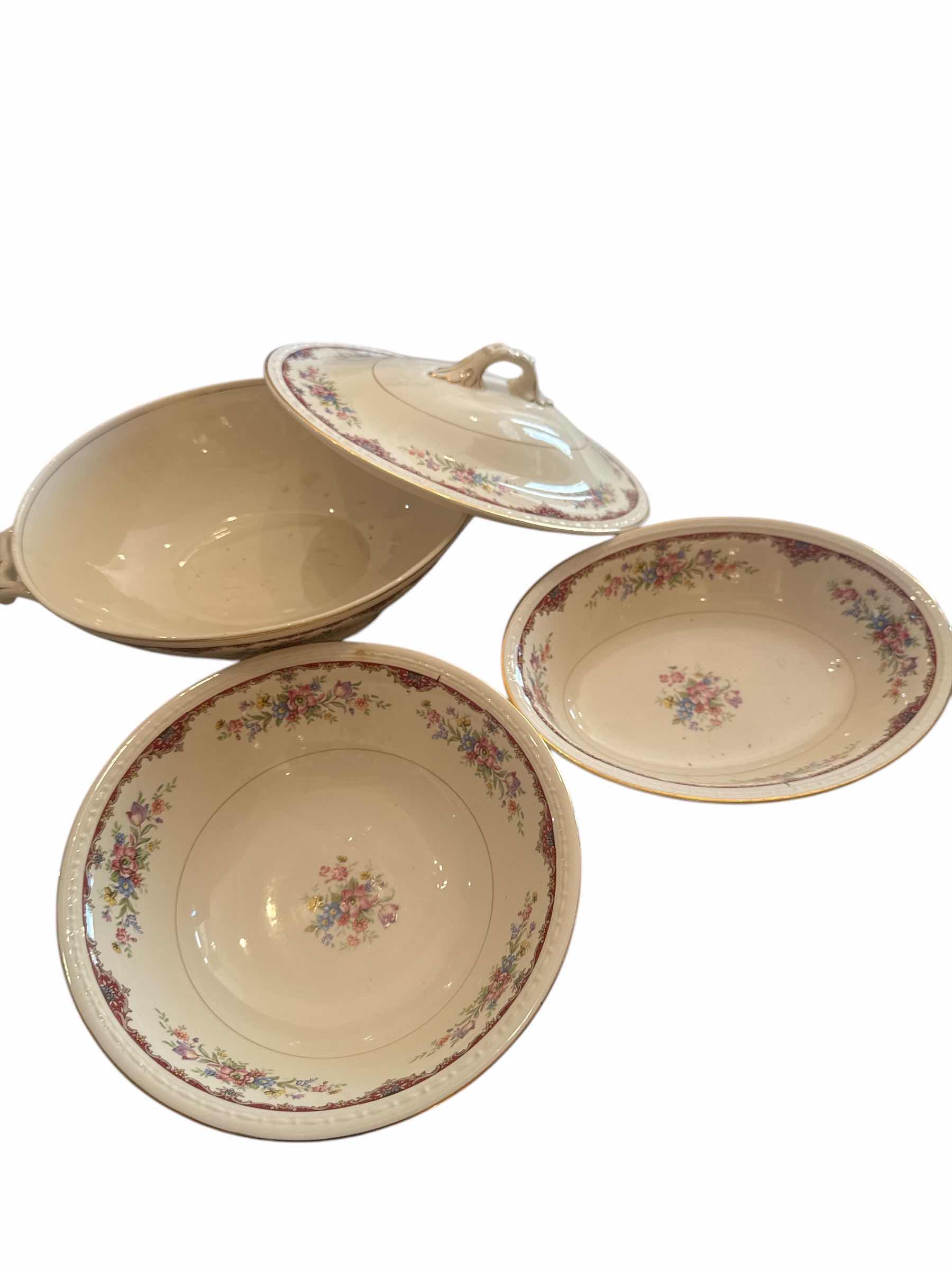Photo 1 of 3 PIECES OF HOMER LAUGHLIN EGGSHELL GEORGIAN SERVICE WARE CASSEROLE BOWLS-FINE DISHES
