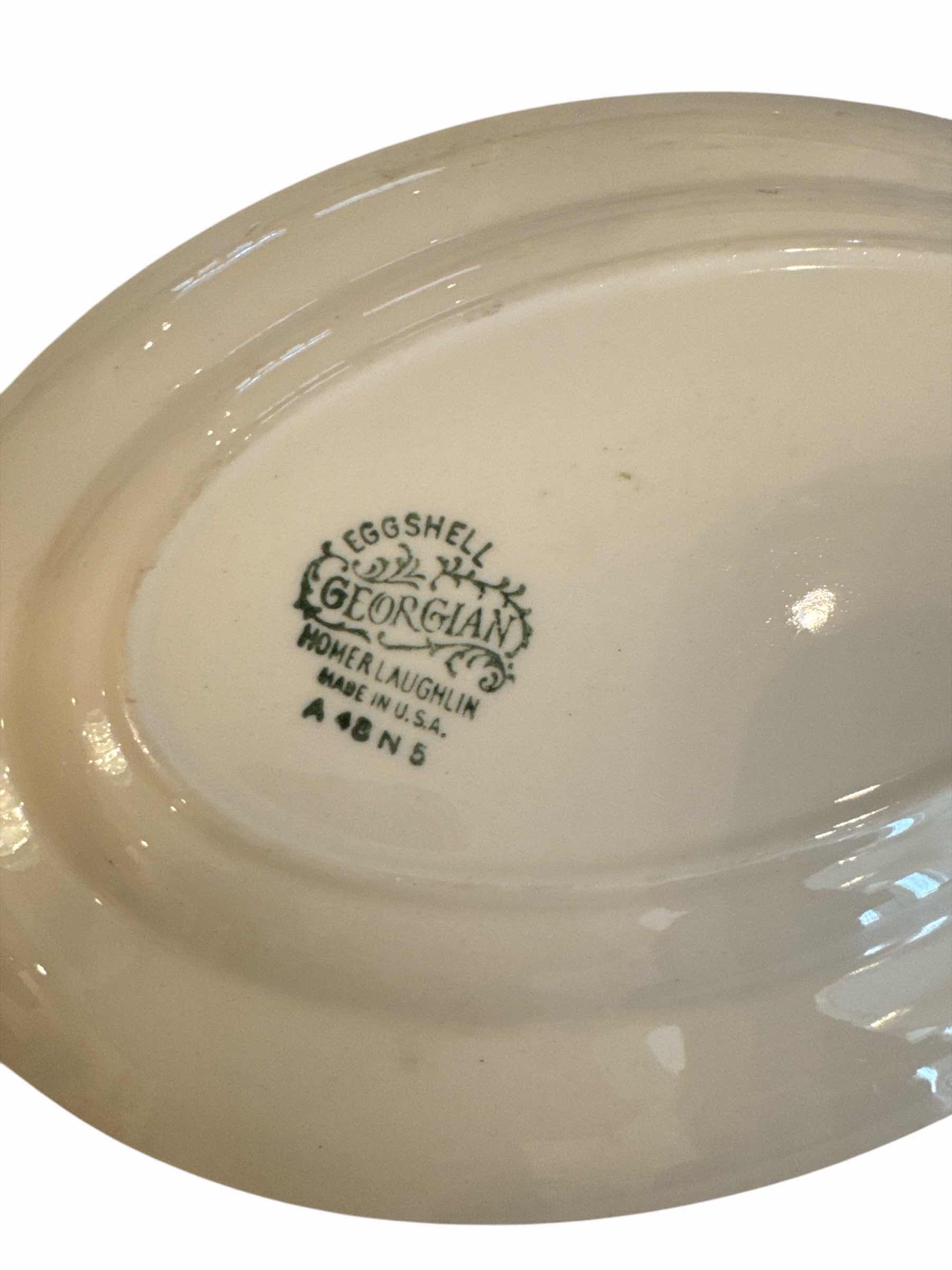 Photo 1 of 5 PIECES OF HOMER LAUGHLIN EGGSHELL GEORGIAN PORCELAIN DINNERWARE-PART OF LARGER SET (SOLD SEPARATELY).