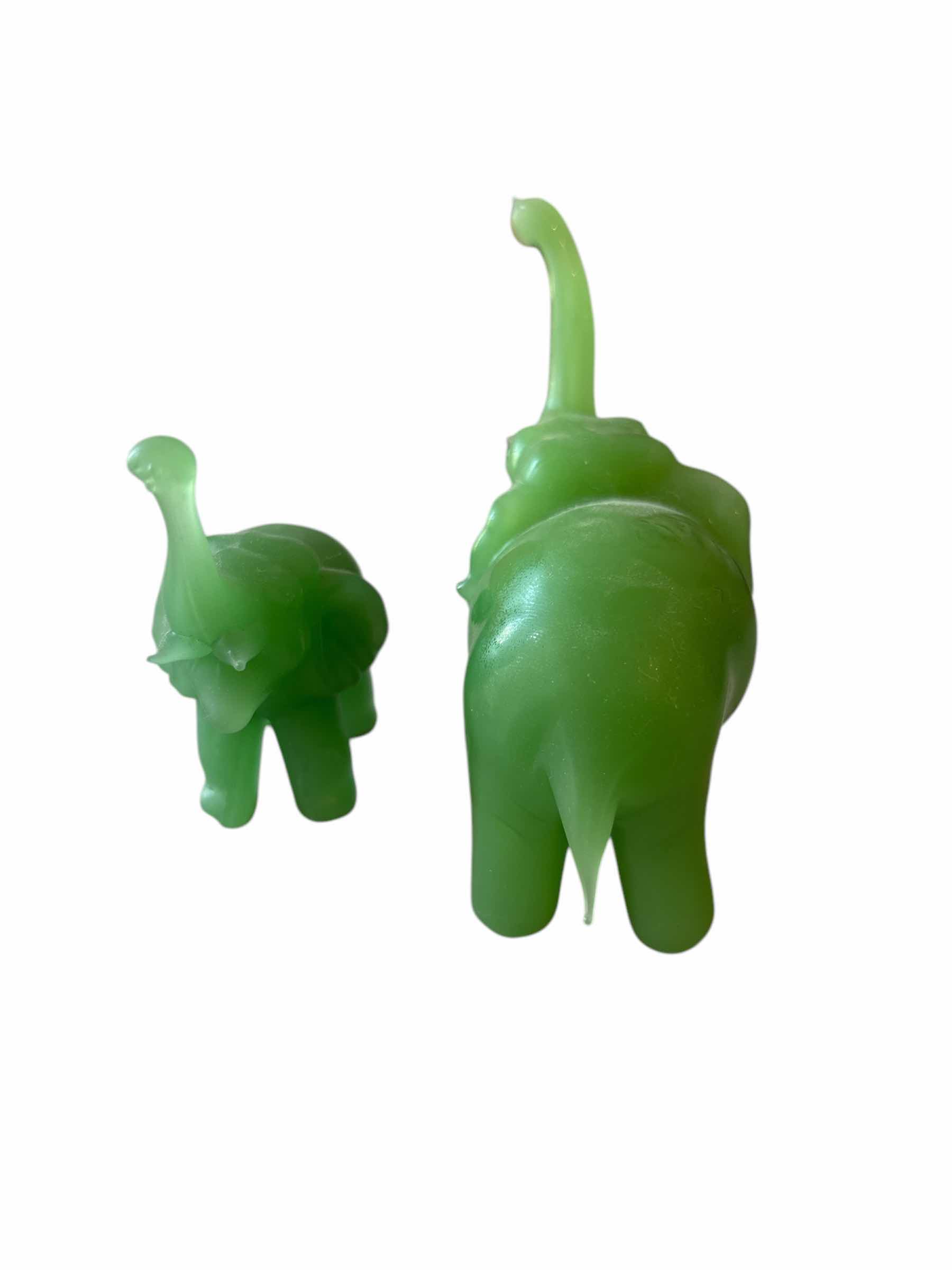 Photo 1 of JADE ELEPHANTS - 3.5” AND 3” TO THE TRUNK