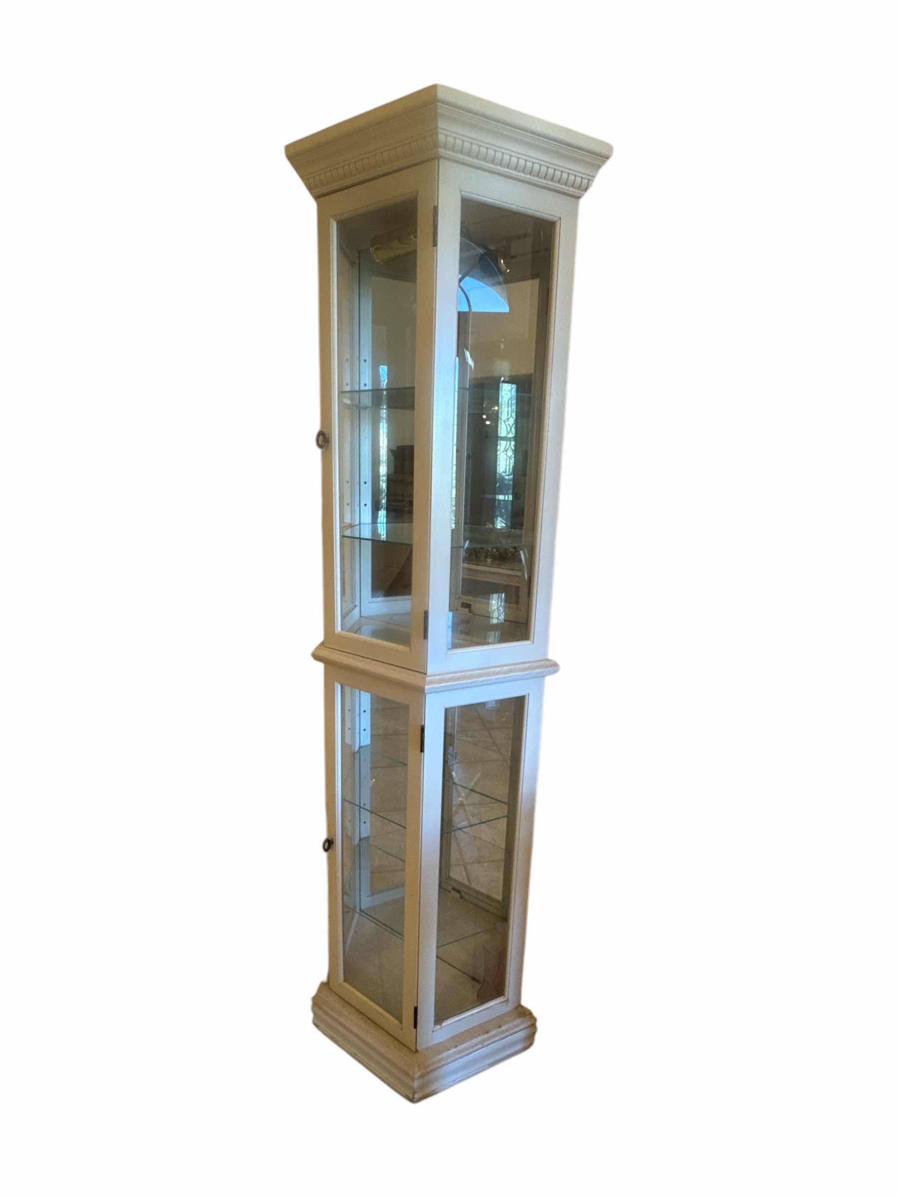 Photo 1 of WHITE LIGHTED CURIO CABINET 22“ x 11“ H71”