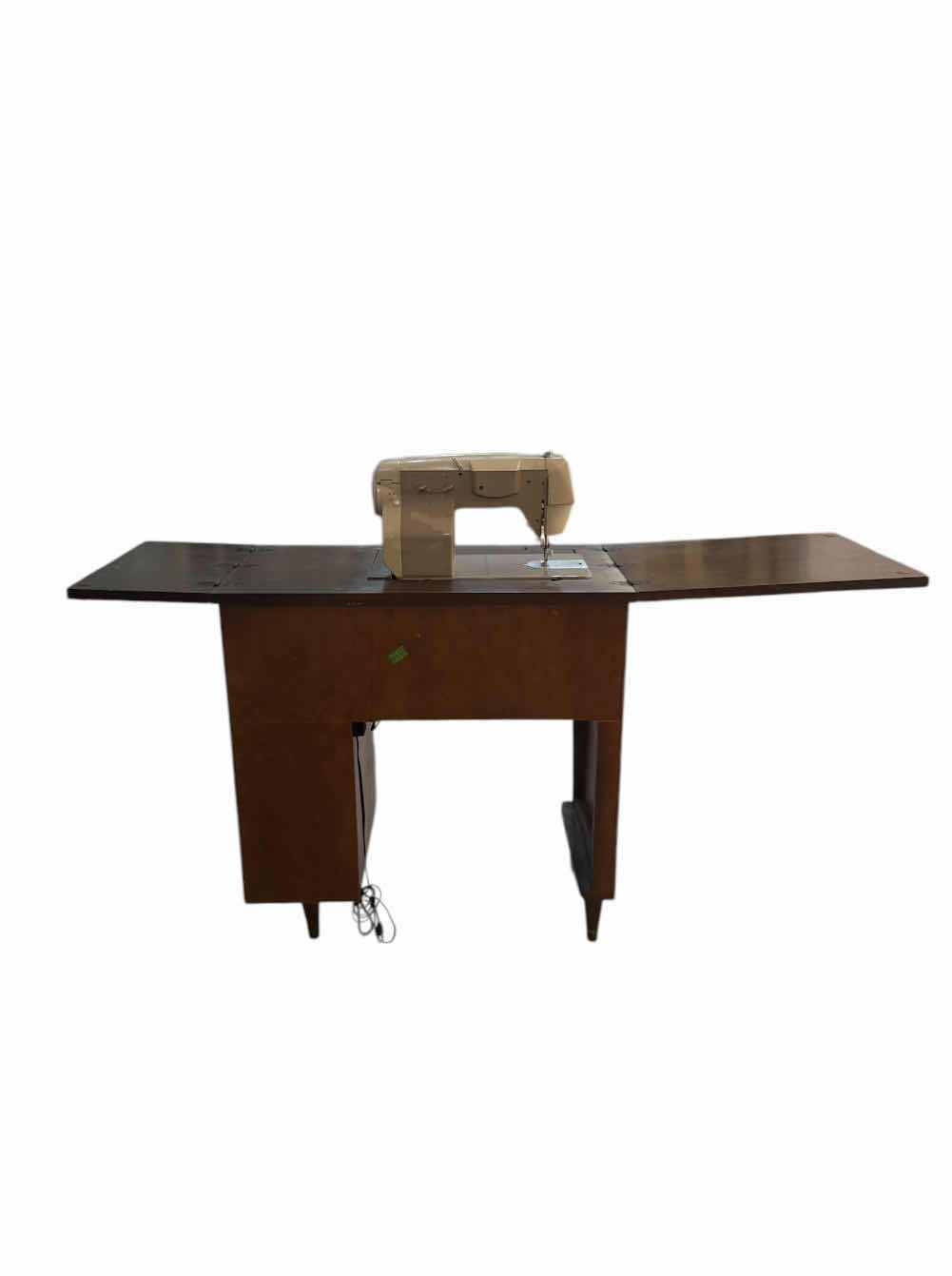 Photo 1 of VINTAGE SEWING MACHINE WORKSTATION WOODEN CABINET

WHEN OPEN
59” X 17” X H30”