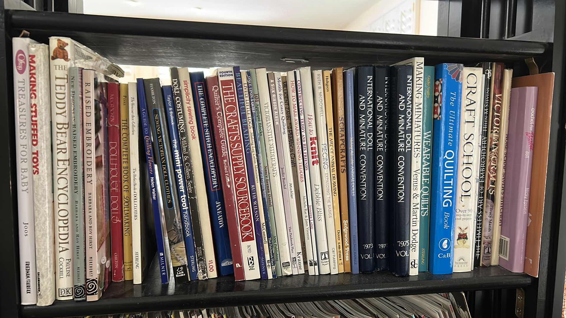 Photo 1 of CONTENTS OF SHELVES CRAFTING BOOKS , SHELF INCLUDED