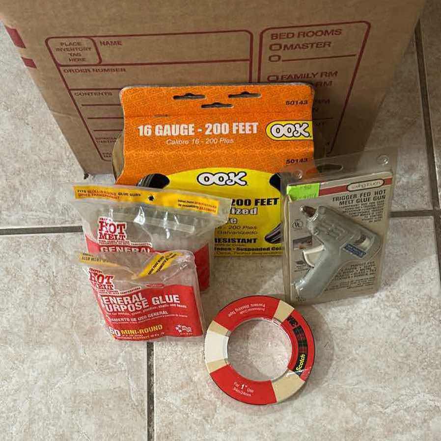 Photo 1 of CONTENTS OF BOX ASSORTED CRAFT SUPPLIES
