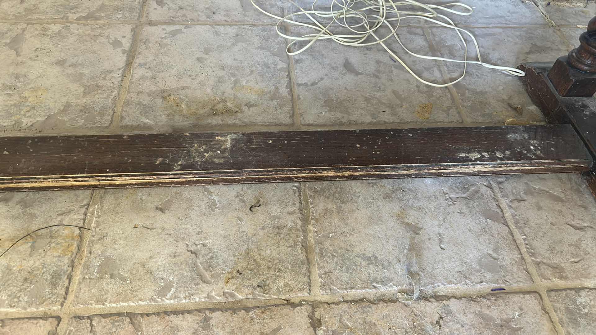 Photo 1 of OLD ENGLISH STYLE BARLEY TWIST RECTANGLE TABLE 71” X 39” H 29”