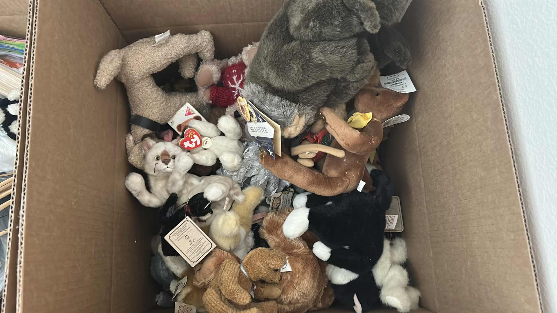 Photo 1 of CONTENTS OF BOX ASSORTED STUFF ANIMALS BEANIE BABIES