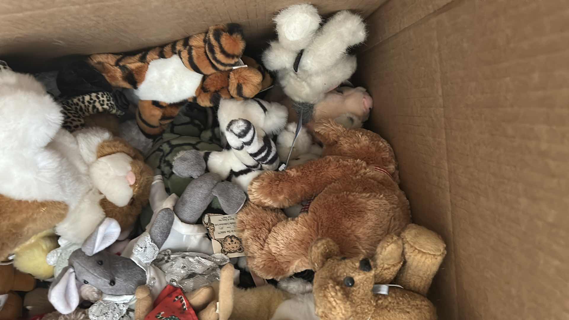 Photo 1 of CONTENTS OF BOX ASSORTED STUFF ANIMALS BEANIE BABIES