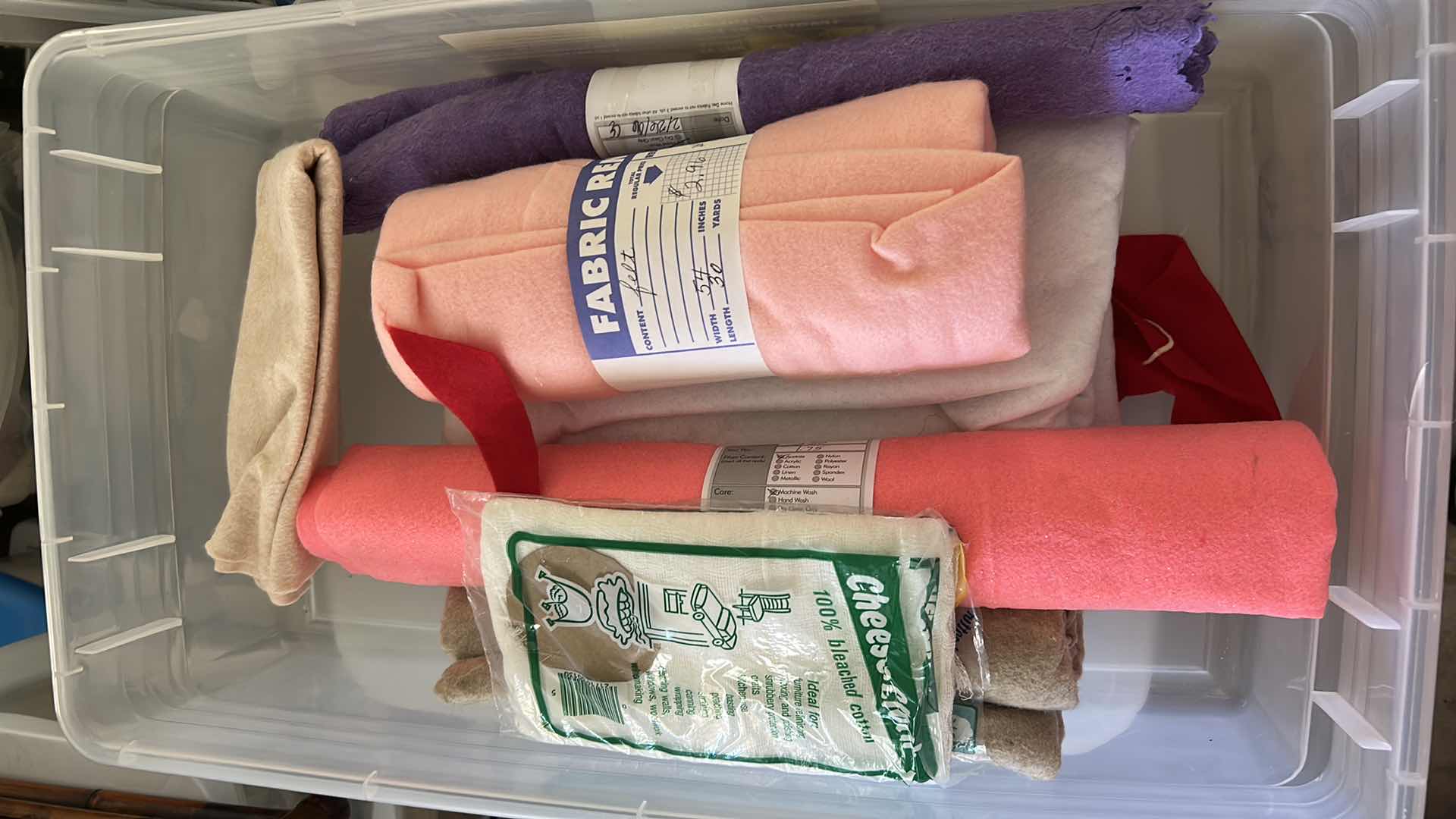 Photo 1 of 3-PLASTIC CONTAINERS PILLOW FILLER ACRYLIC THREAD