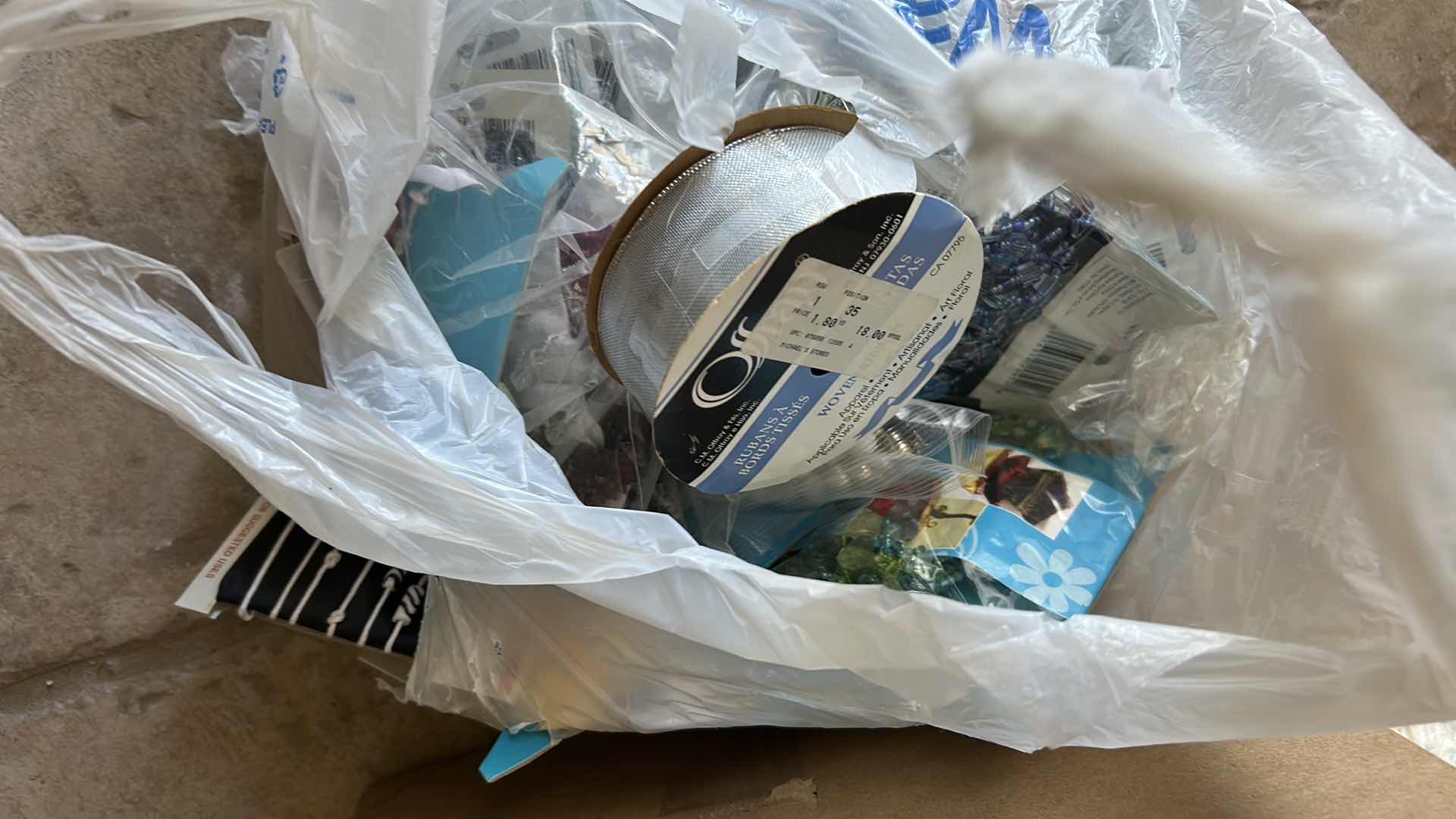 Photo 1 of CONTENTS OF BOX CRAFTING SUPPLIES