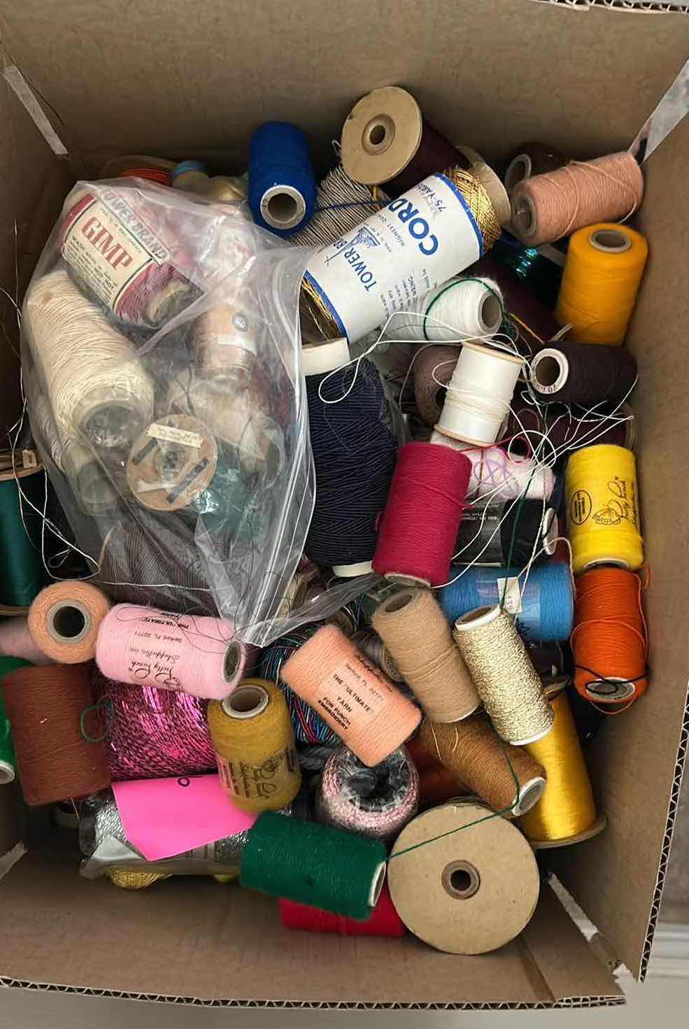 Photo 1 of CONTENTS OF BOX ASSORTED THREAD
