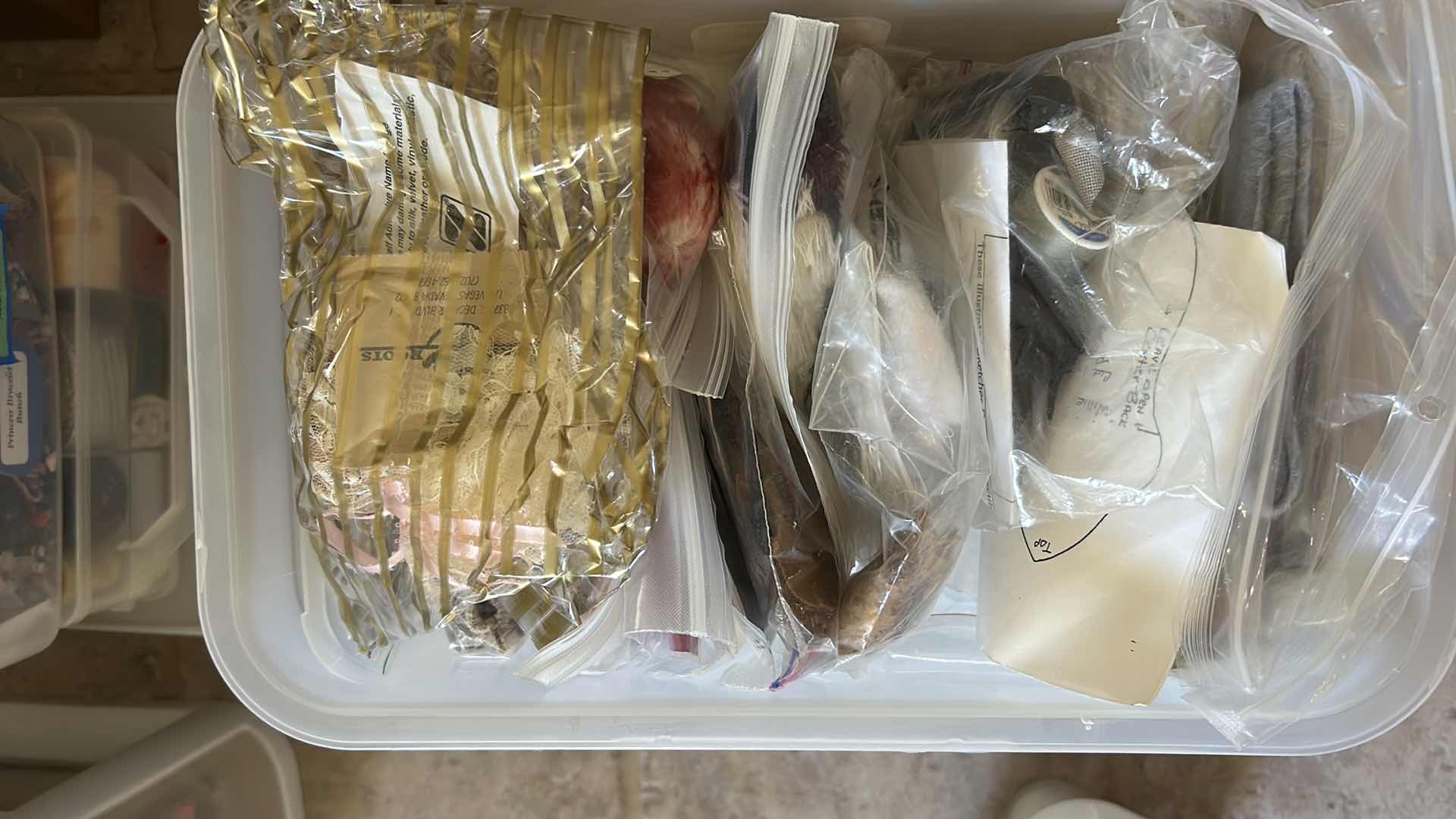 Photo 1 of 4-PLASTIC CONTAINERS CRAFT SUPPLIES