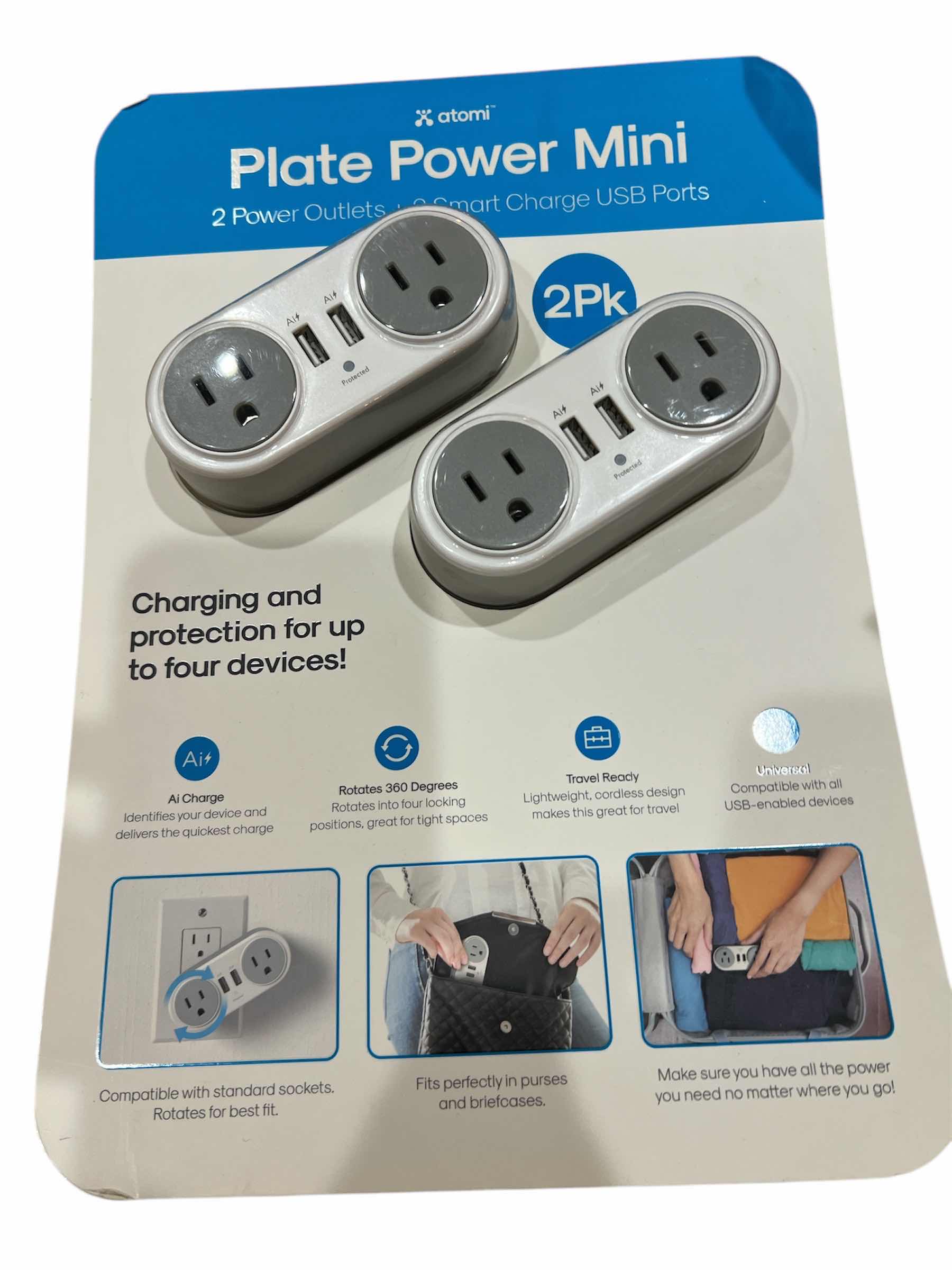 Photo 1 of HOUSEHOLD ITEMS - POWER STRIP, POWER STRIP W/ USB PORTS AND LAZY SUSAN CRAFT ORGANIZER