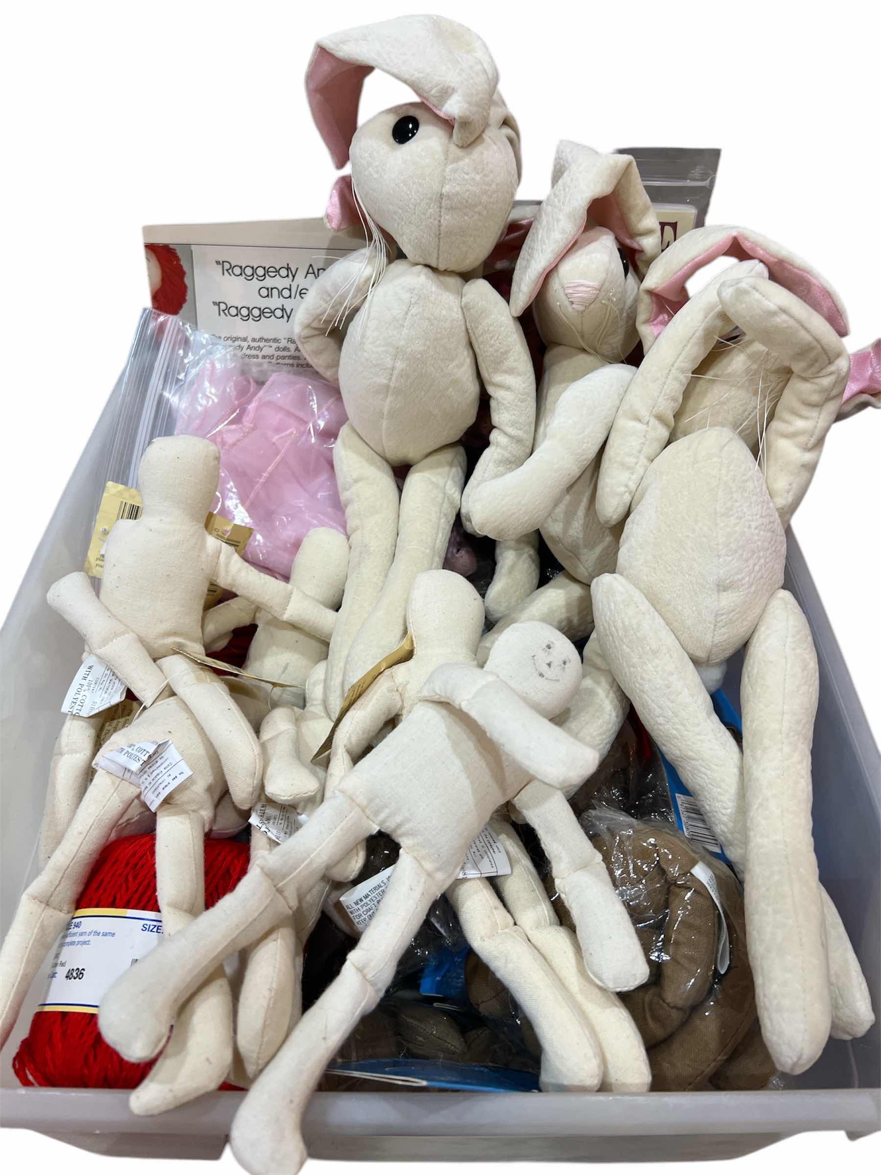 Photo 1 of SOFT BODY DOLLS AND ANIMALS TOTE- BODIES, FANRIC, PATTERNS, YARN AND MORE