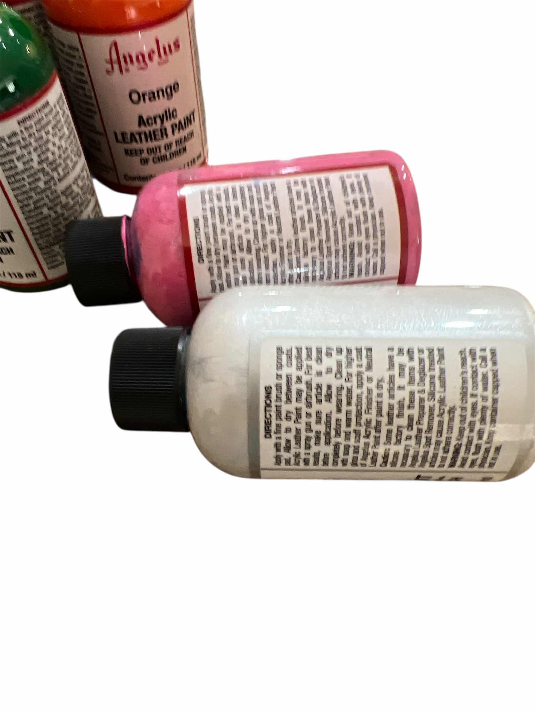 Photo 1 of 8 - BOTTLES OF ANGELUS LEATHER PAINT ASSORTED COLORS