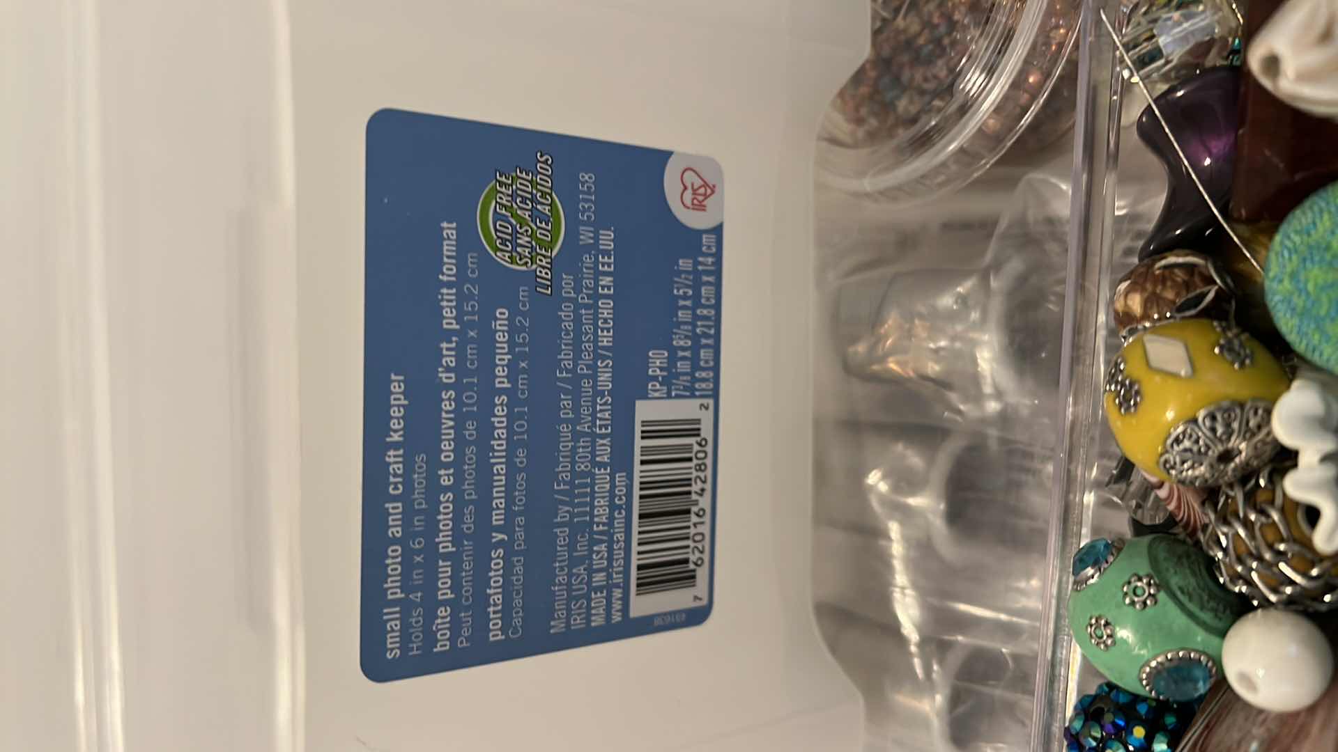 Photo 1 of BEADS, WIRE AND CRAFTING CONTAINER