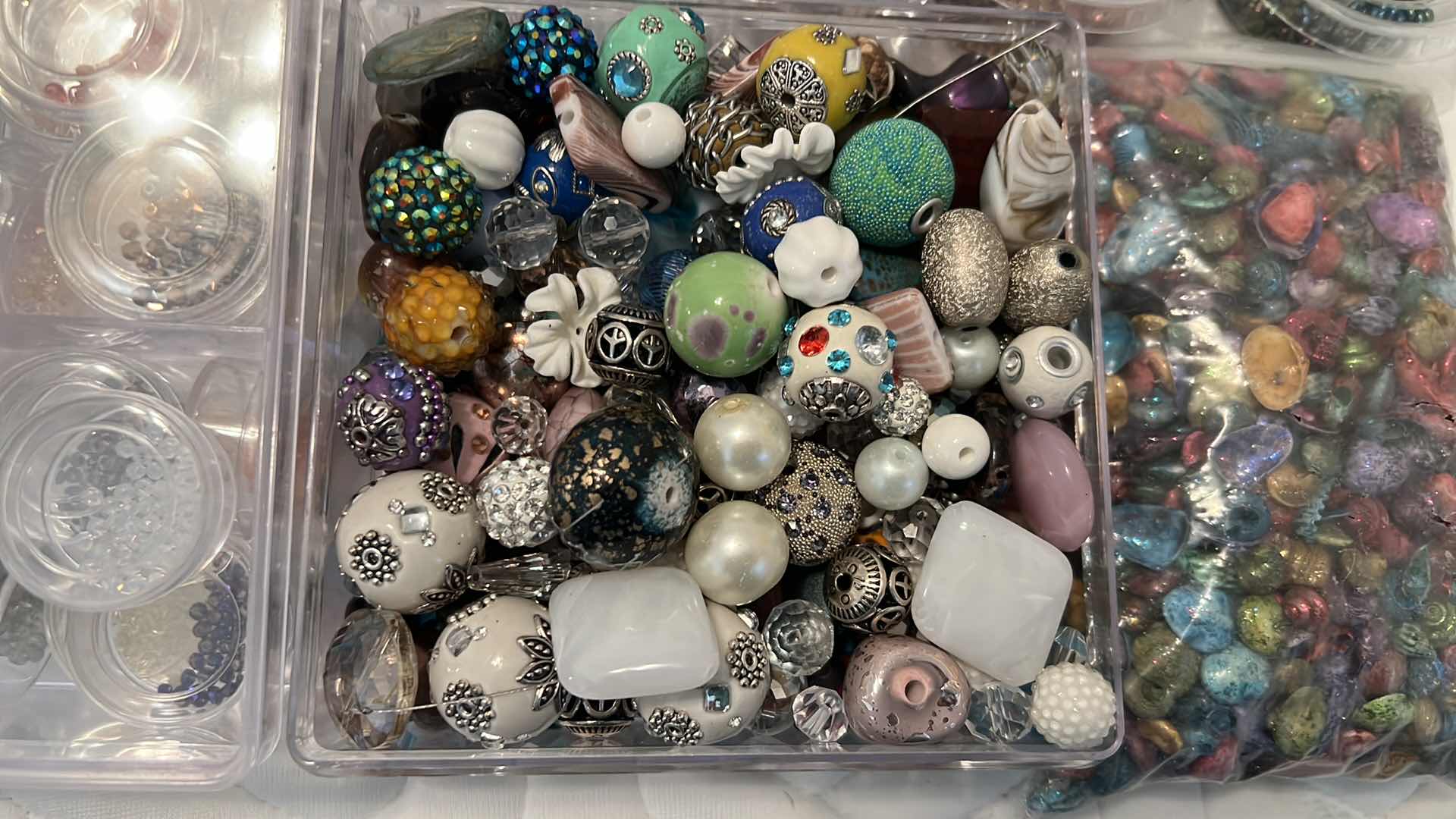 Photo 1 of BEADS, WIRE AND CRAFTING CONTAINER