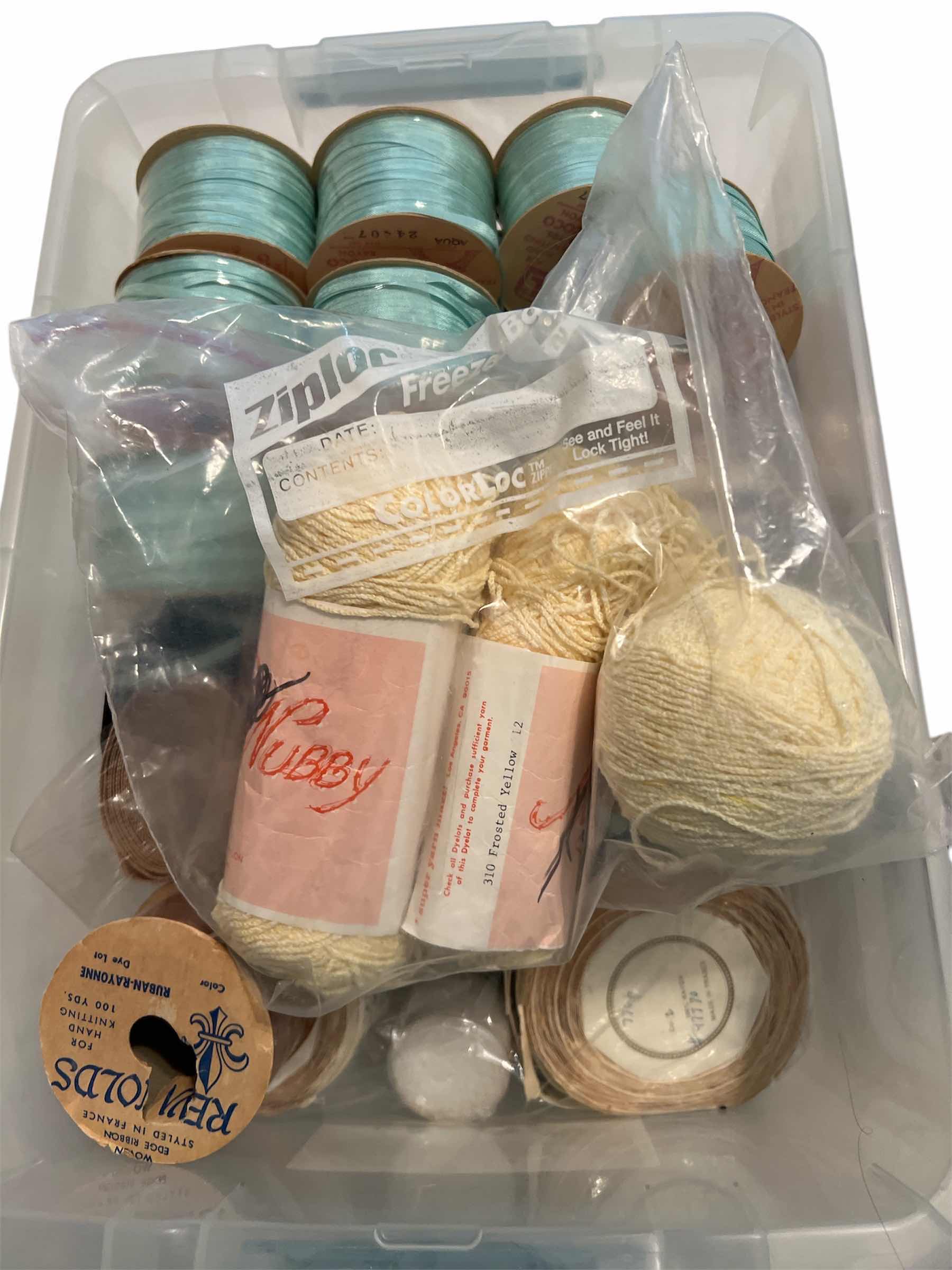 Photo 1 of 2 - BOXES OF THREAD, YARN, TOOLS AND MORE