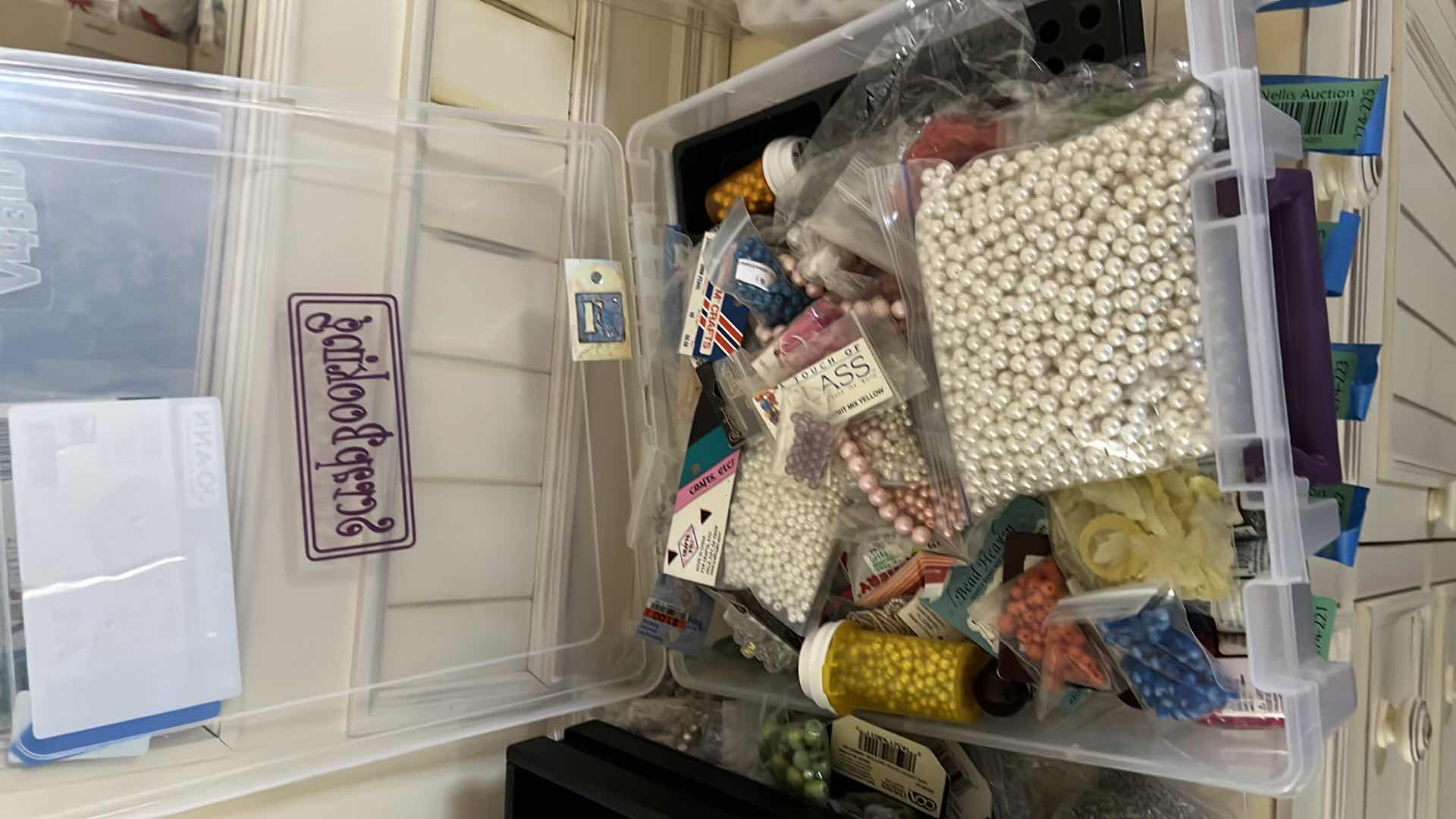 Photo 1 of CRAFTER TOTE AND CONTENTS - JEWELRY AND BEADING SUPPLIES
