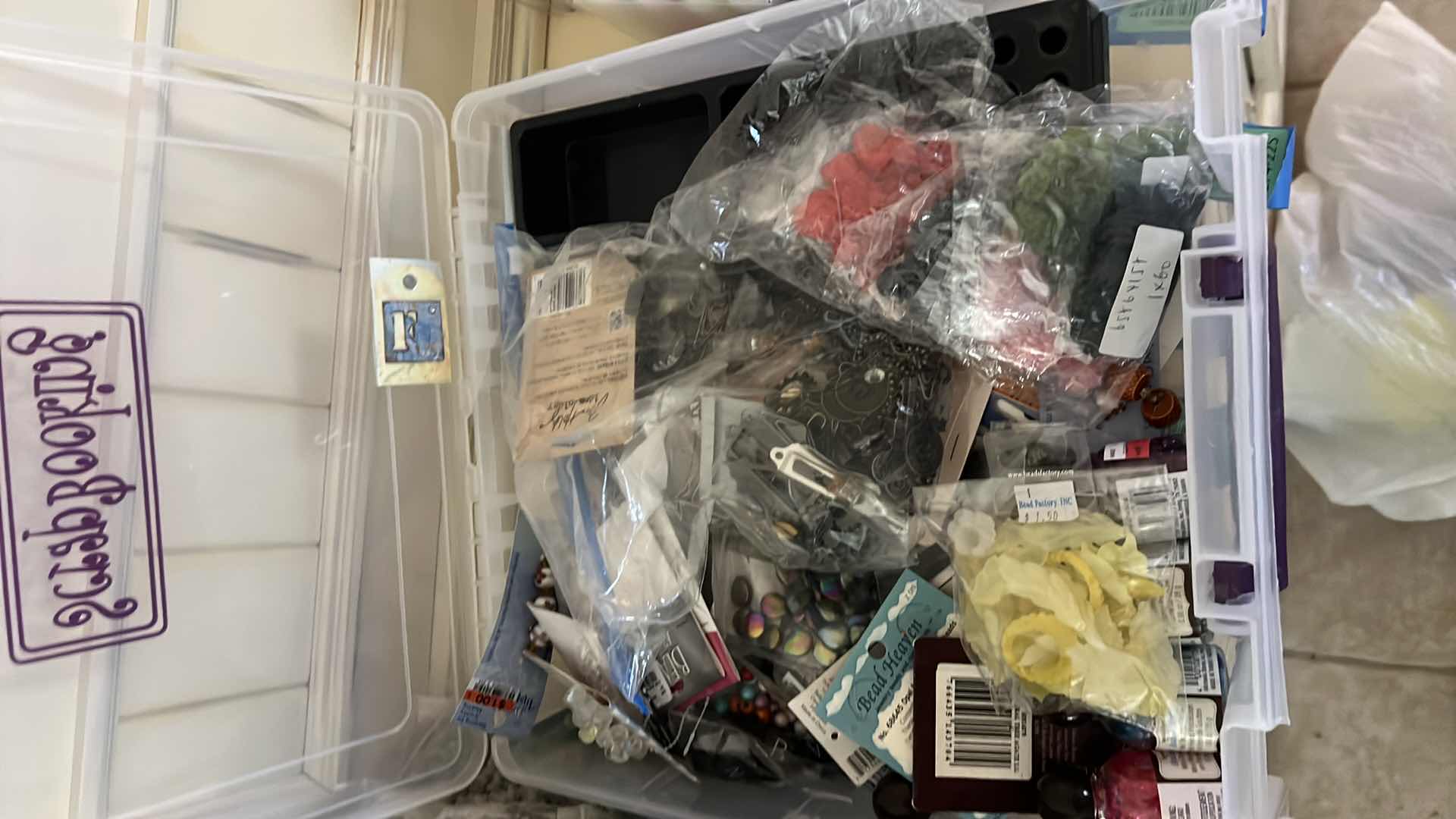 Photo 1 of CRAFTER TOTE AND CONTENTS - JEWELRY AND BEADING SUPPLIES