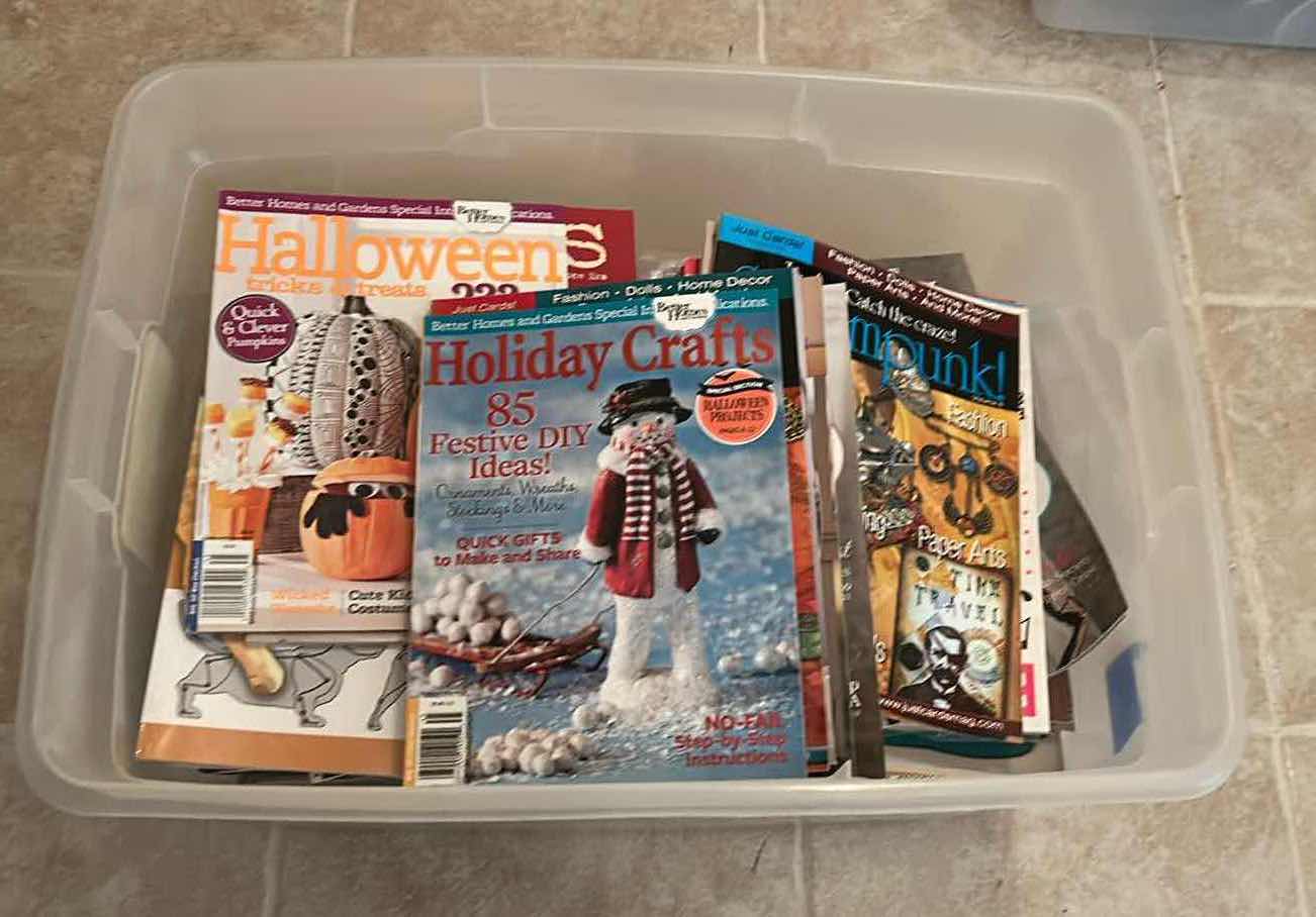 Photo 1 of CONTENTS OF CONTAINER ASSORTED CRAFT MAGAZINES