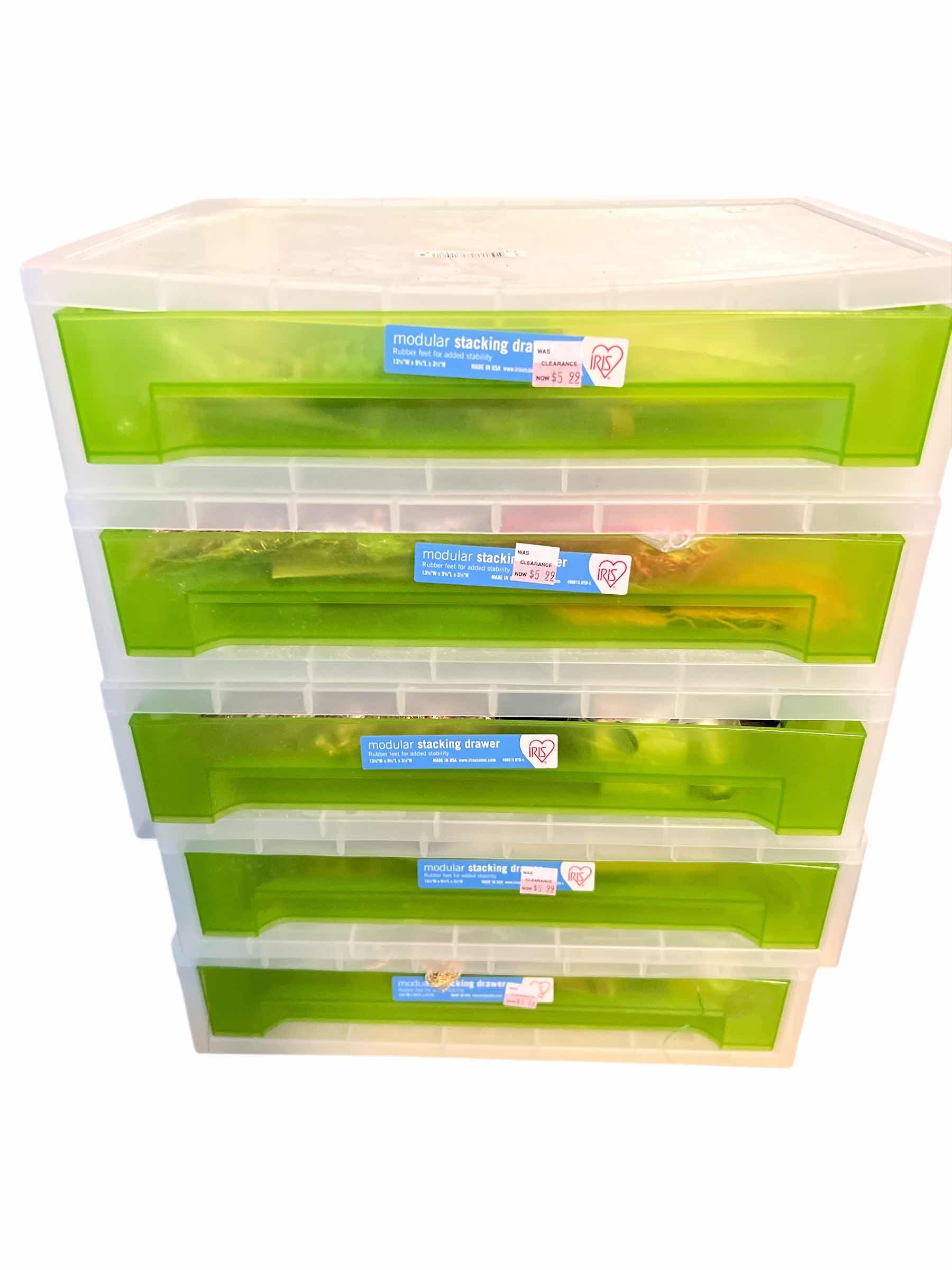 Photo 1 of LOT OF 5 ORGANIZERS AND CONTENTS - MISC CRAFT SUPPLIES