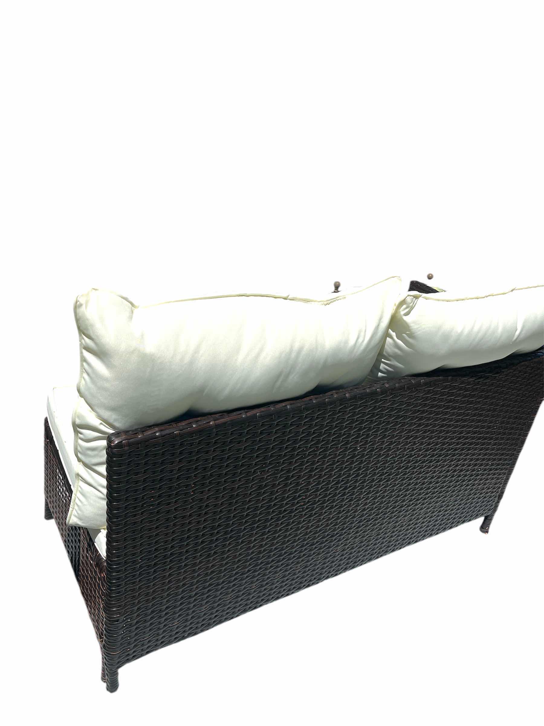 Photo 1 of KADYN PATIO FURNITURE SET PART 1/3 OUTDOOR WHITE WATERPROOF AND BROWN WICKER