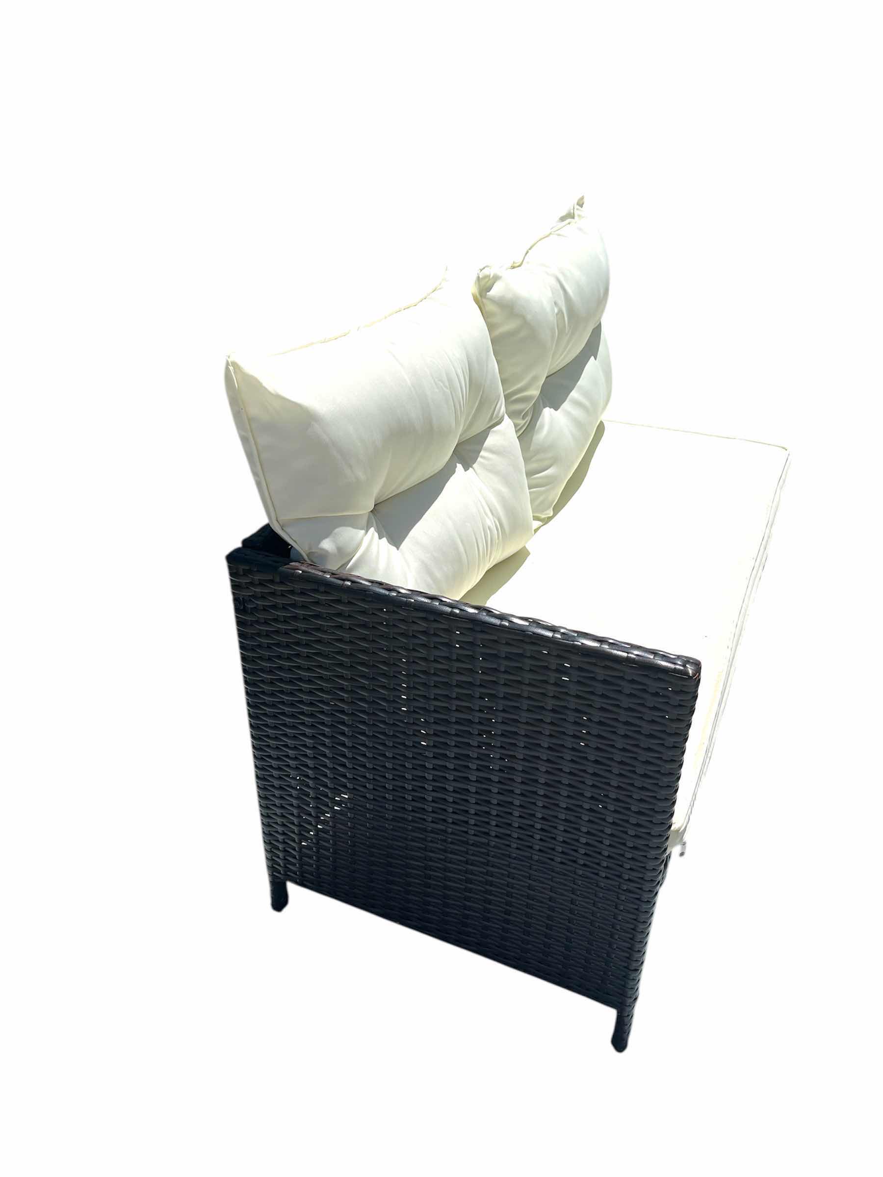 Photo 1 of KADYN PATIO FURNITURE SET PART 1/3 OUTDOOR WHITE WATERPROOF AND BROWN WICKER