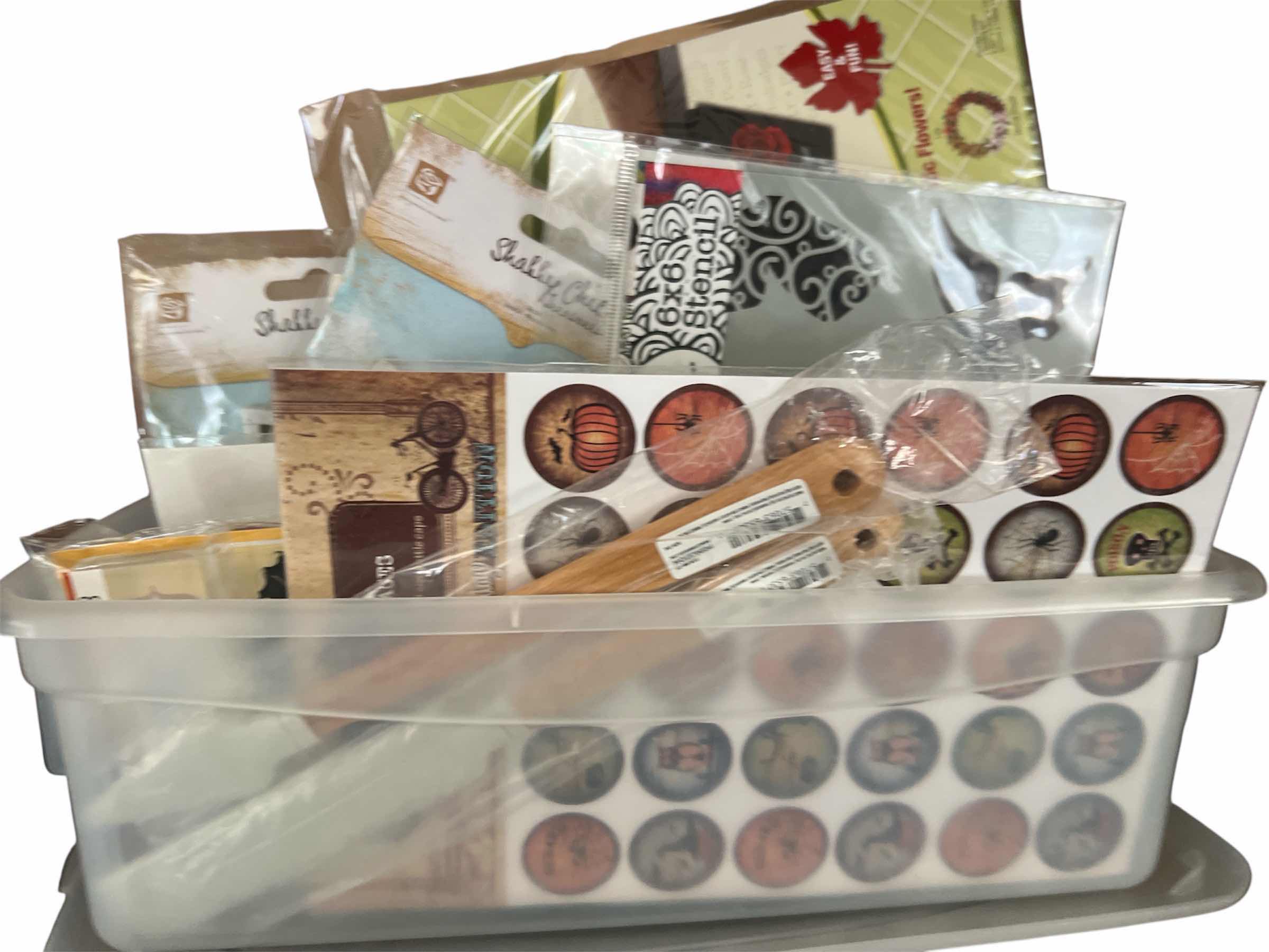 Photo 1 of BOX OF SCRAPBOOKING SUPPLIES