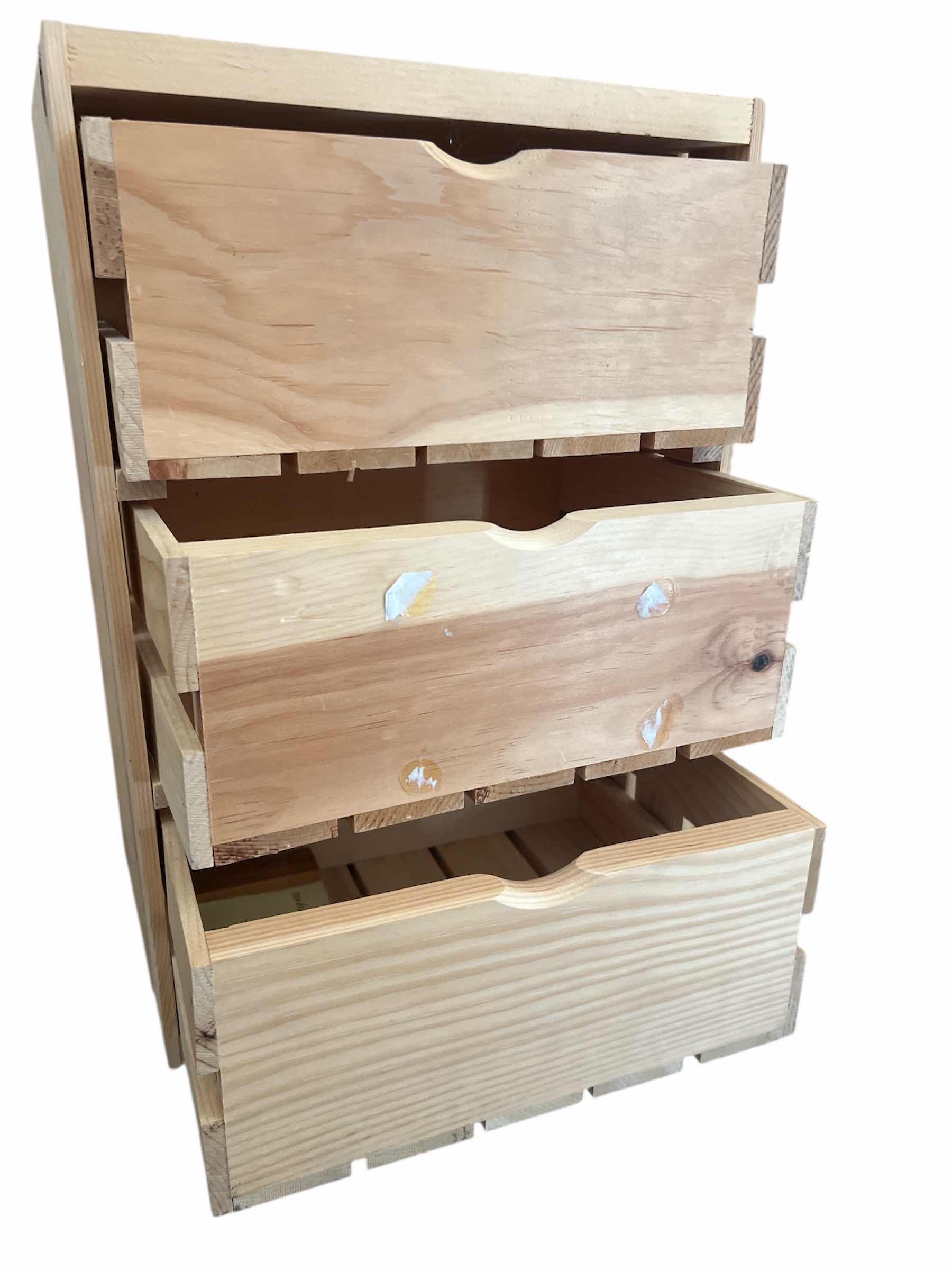 Photo 1 of 3 DRAWER WOODEN CRAFT BOX