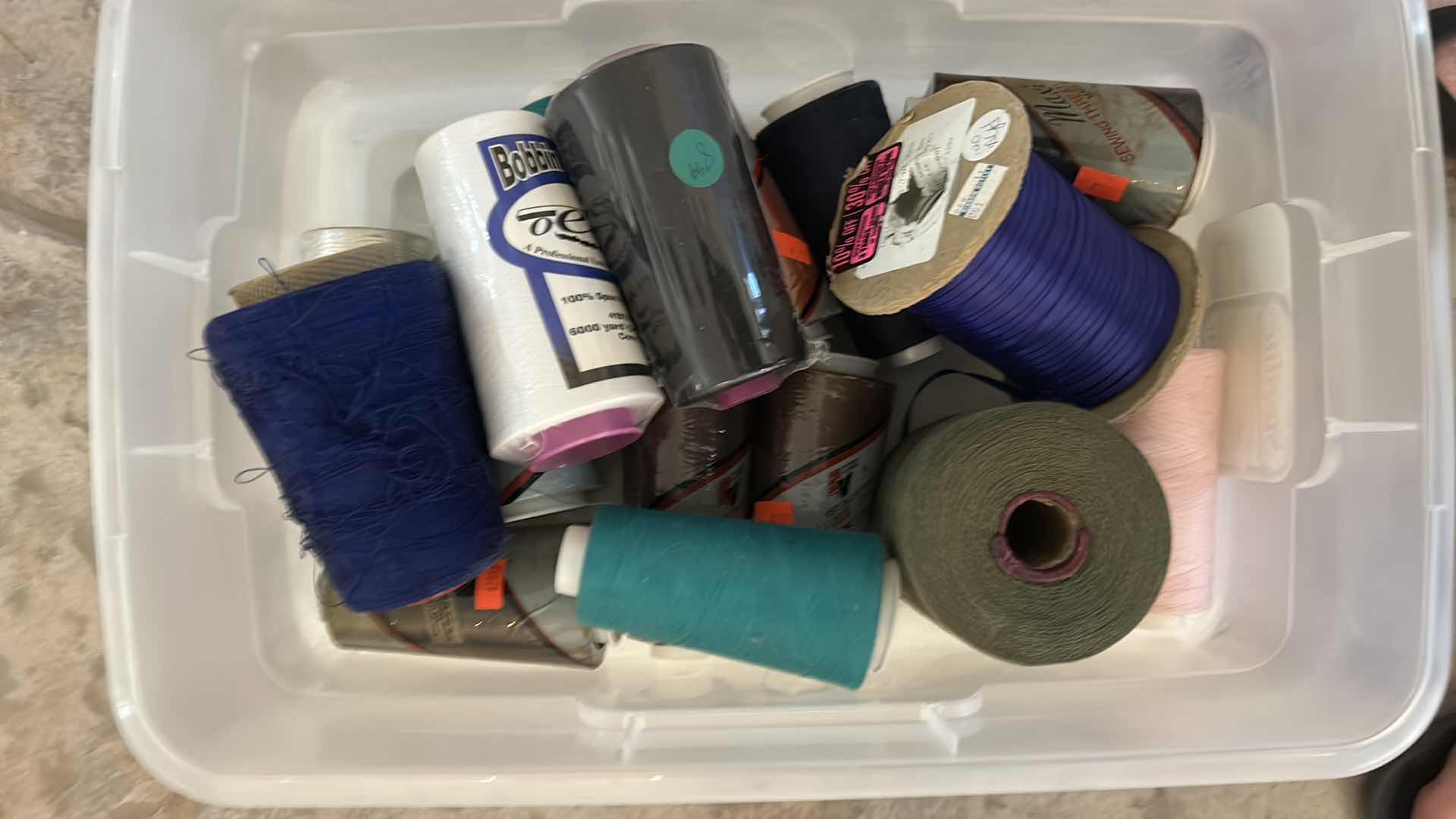 Photo 1 of 4-PLASTIC CONTAINERS ASSORTED CRAFT SUPPLIES