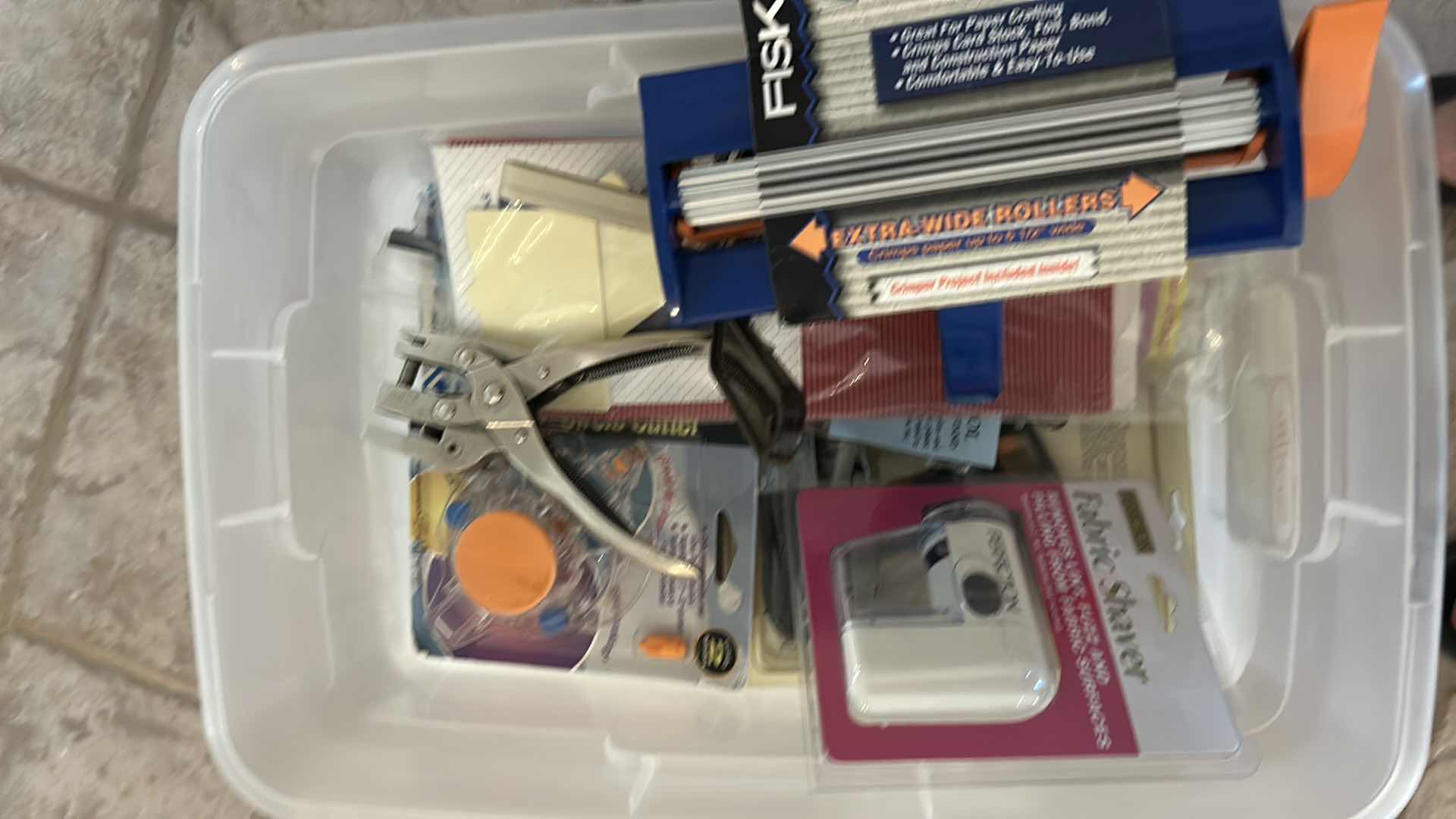 Photo 1 of 4-PLASTIC CONTAINERS ASSORTED CRAFT SUPPLIES