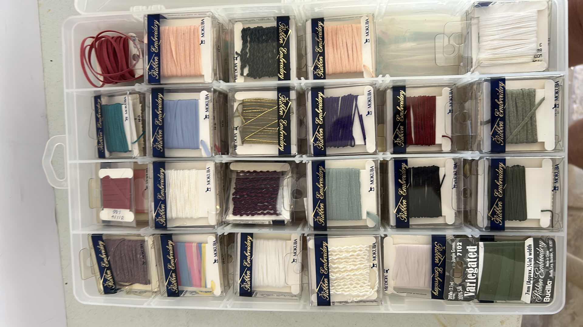 Photo 1 of 5- PLASTIC CONTAINERS EMBROIDEREY RIBBON GLITTER RIBBON