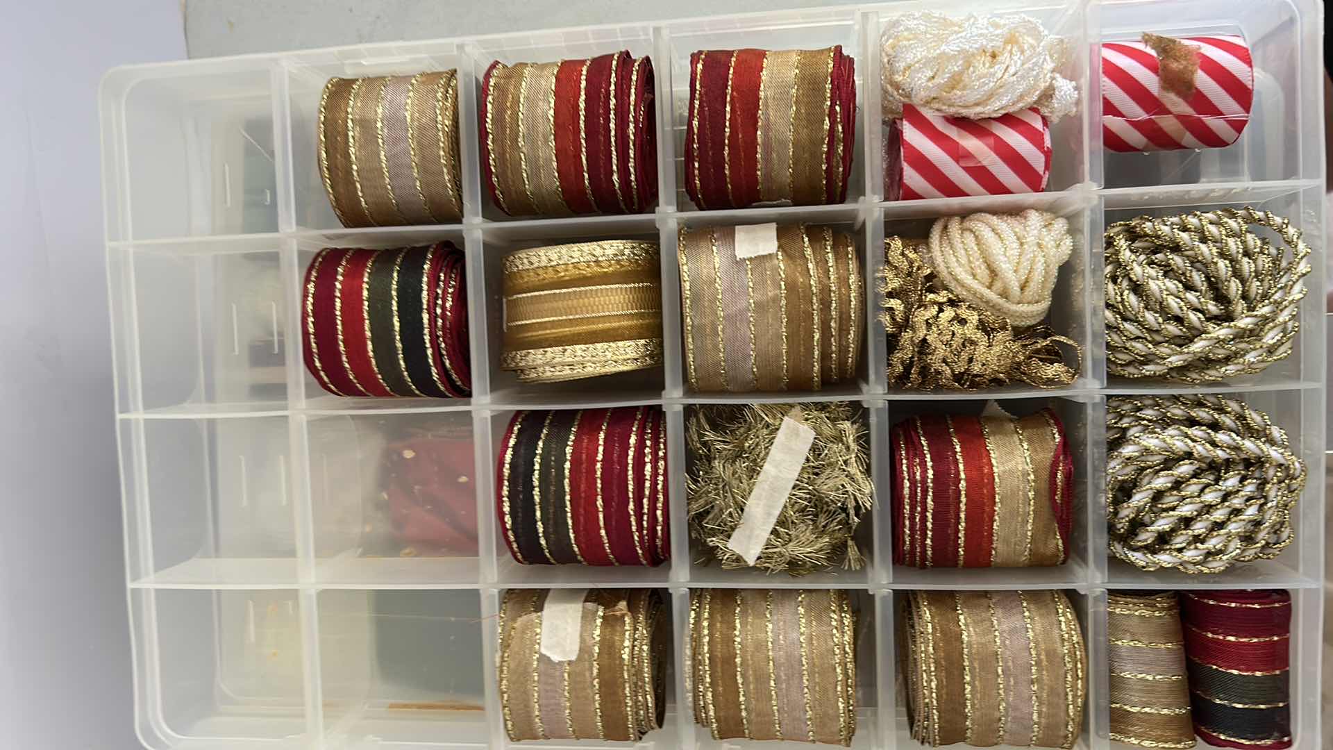 Photo 1 of 5- PLASTIC CONTAINERS EMBROIDEREY RIBBON GLITTER RIBBON