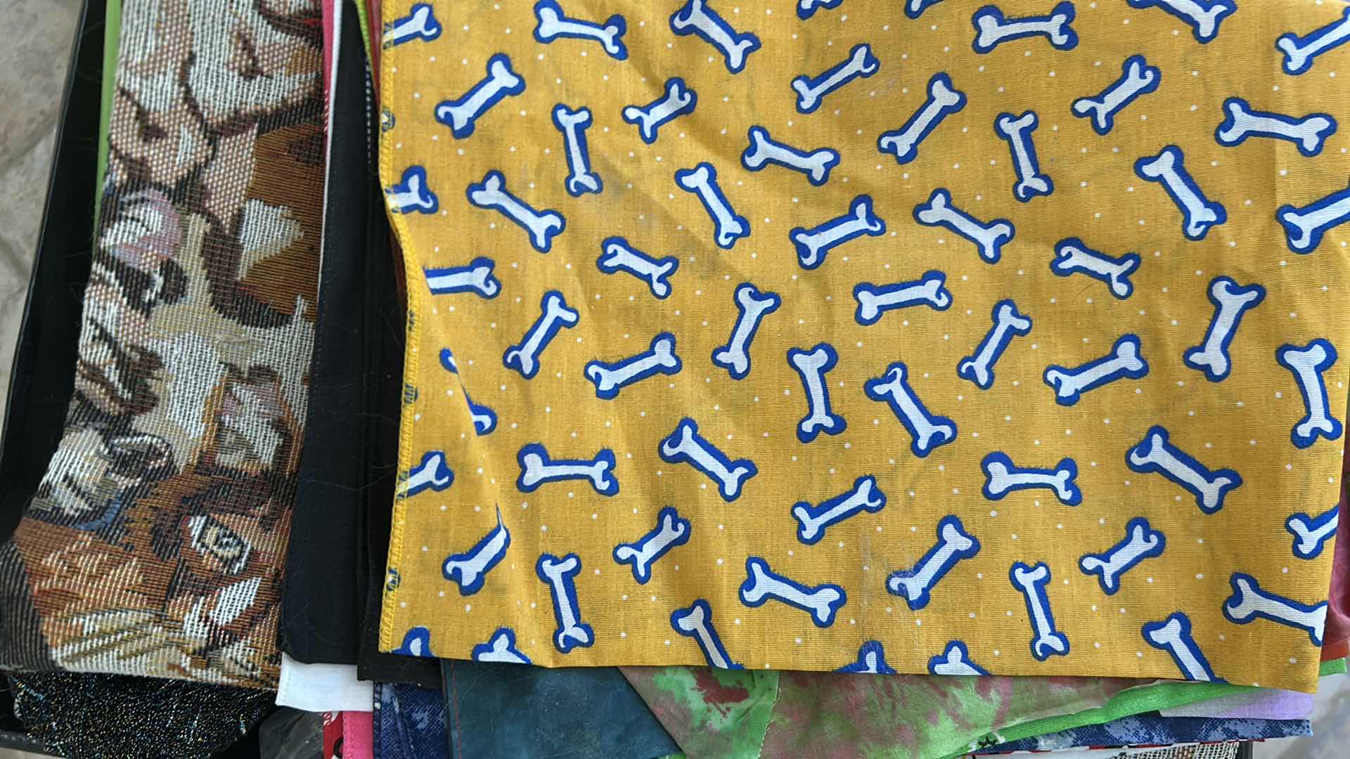 Photo 1 of CONTENTS OF 3 CONTAINERS ASSORTED FABRIC