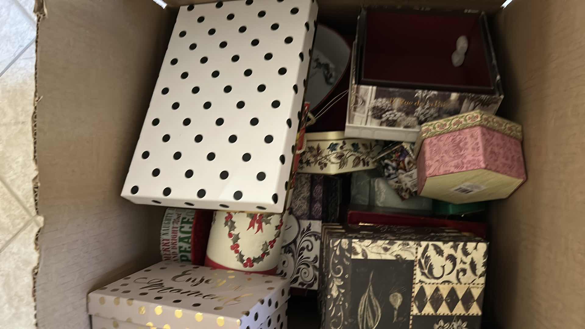 Photo 1 of CONTENTS OF BOX ASSORTED GIFT BOXES