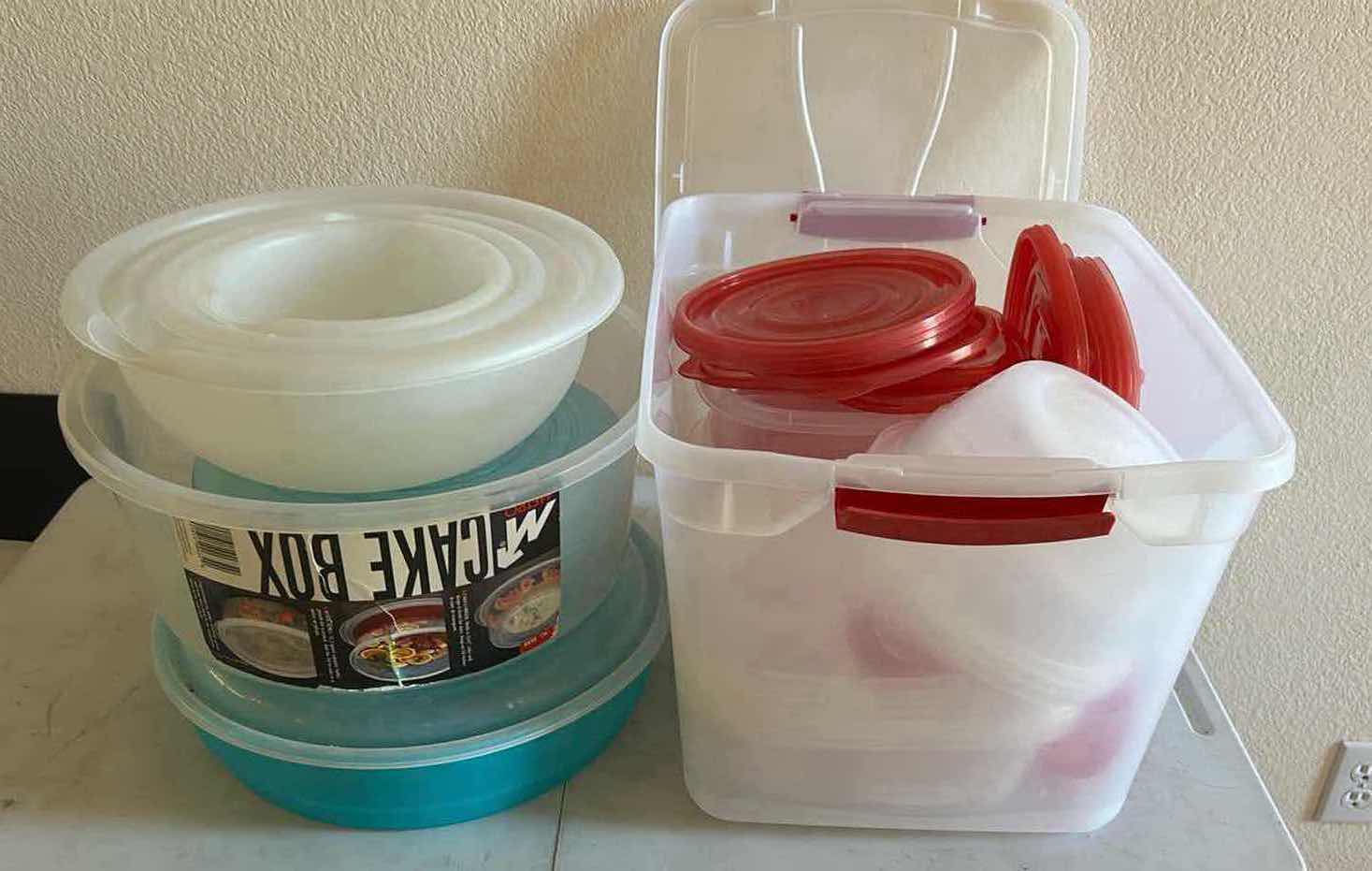 Photo 1 of ASSORTMENT OF PLASTIC CONTAINERS