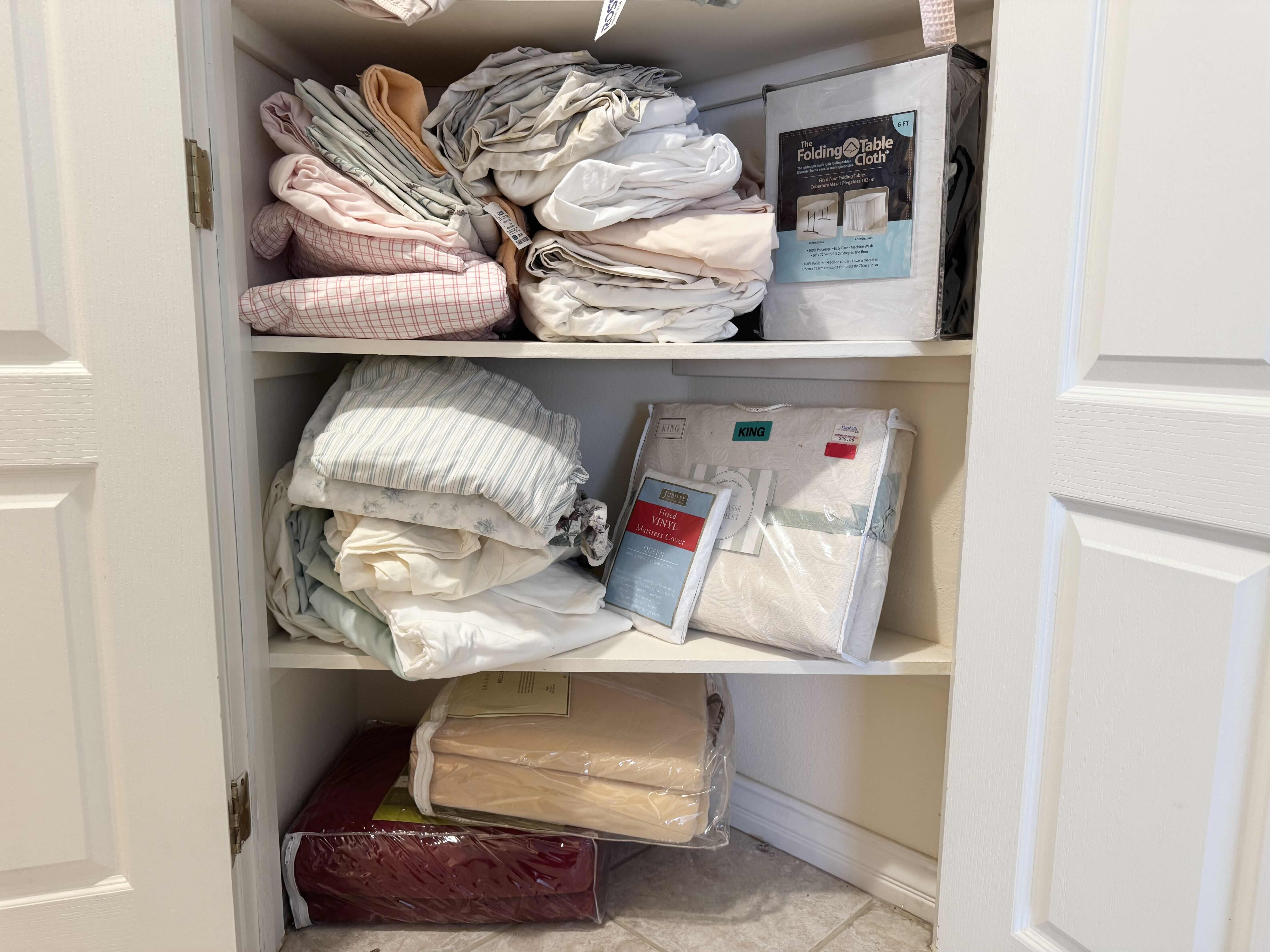 Photo 1 of CONTENTS OF CLOSET, LINENS