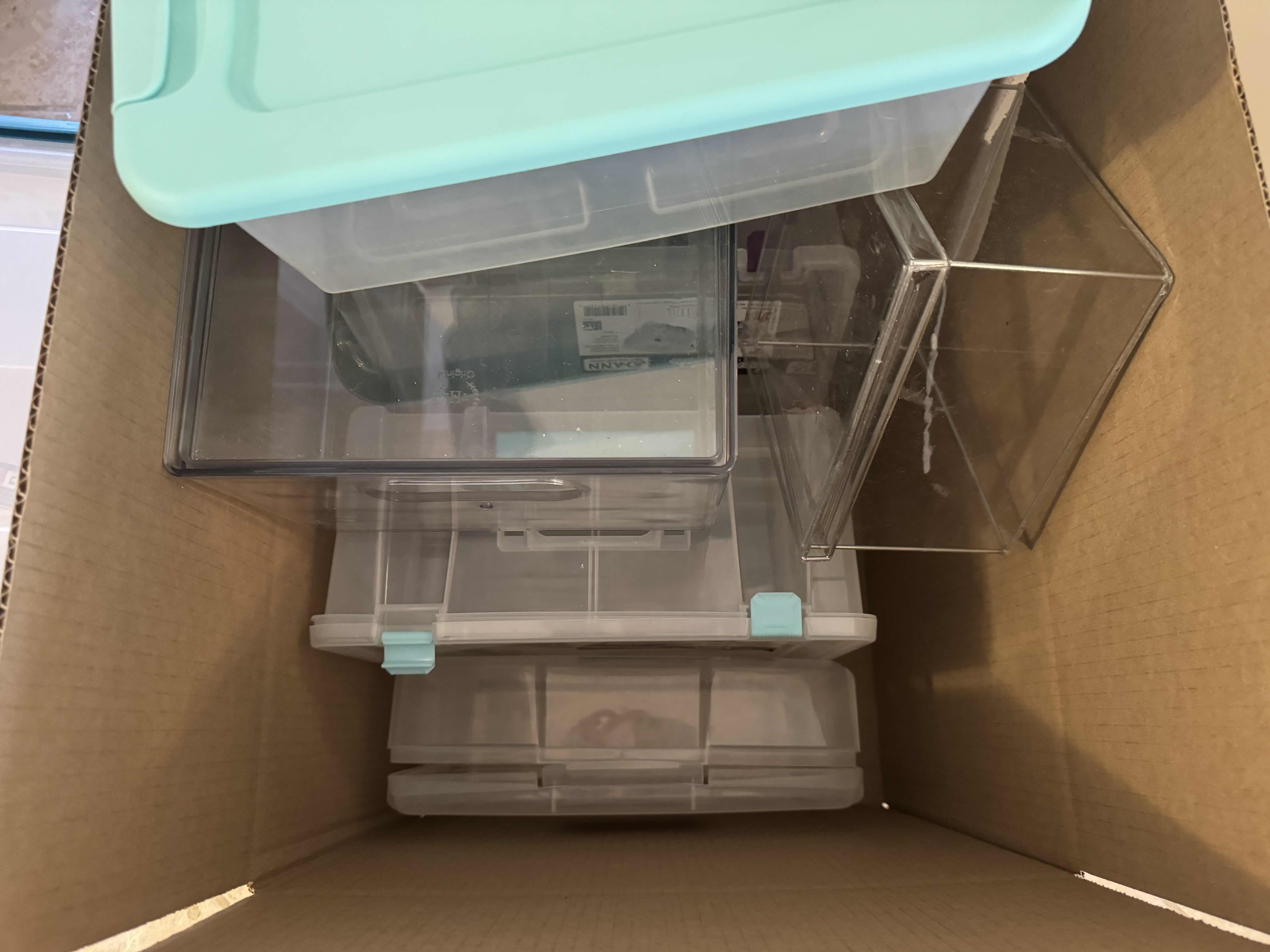 Photo 1 of BOX OF ASSORTED STORAGE CONTAINERS