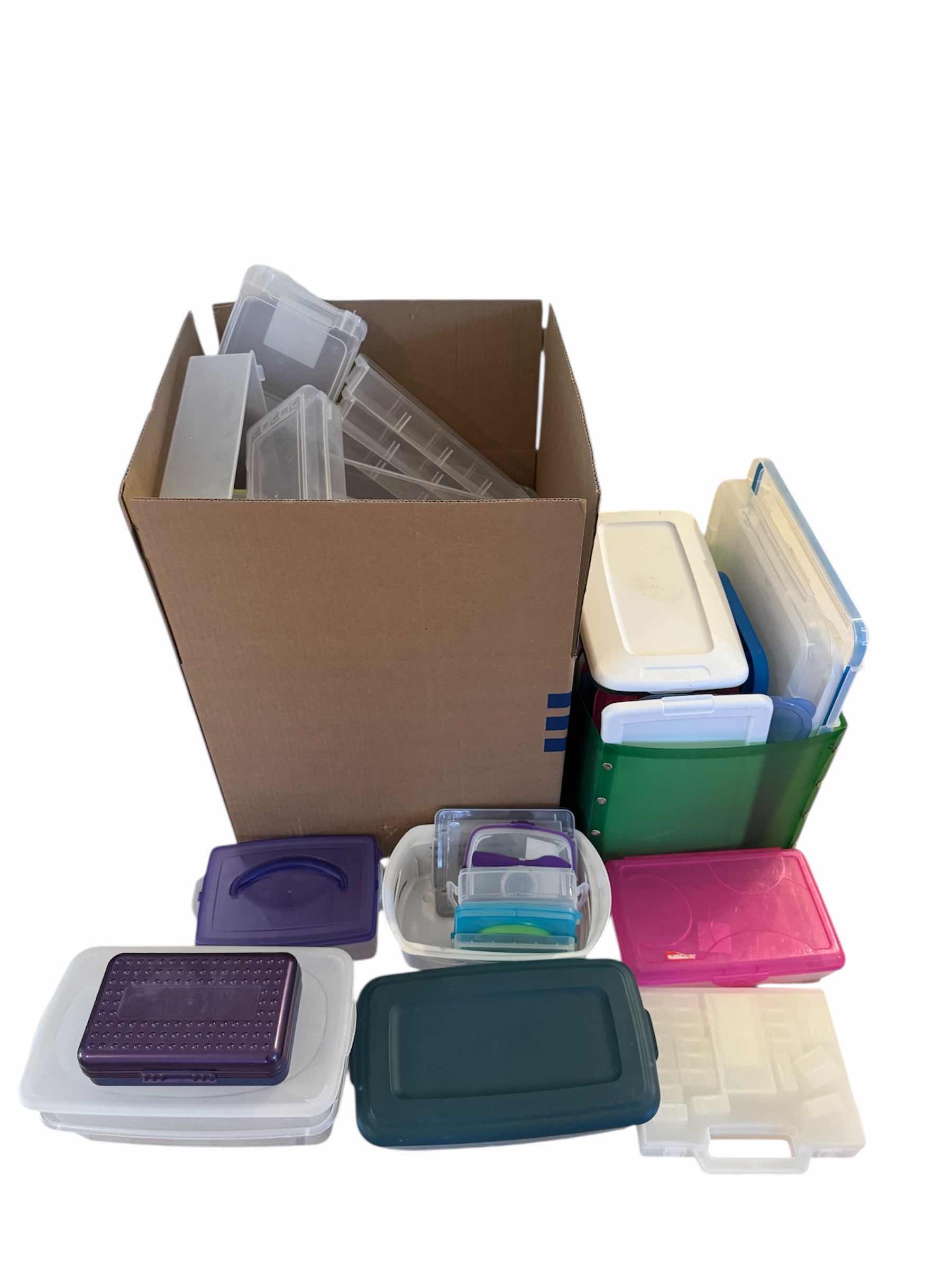 Photo 1 of BOX OF ASSORTED STORAGE CONTAINERS