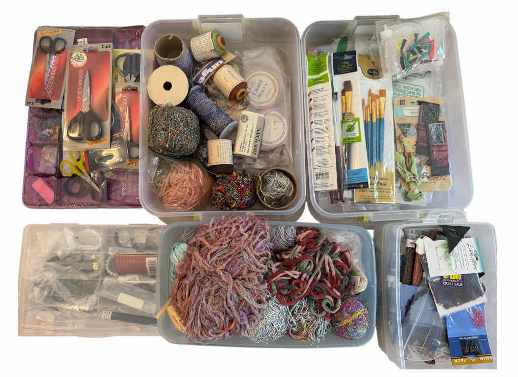 Photo 1 of ASSORTMENT OF CRAFTING SUPPLIES