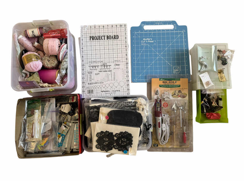 Photo 1 of ASSORTMENT OF CRAFTING SUPPLIES