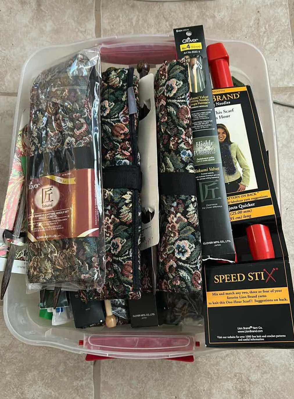 Photo 1 of CONTENTS OF CONTAINER ASSORTED KNITTING NEEDLES