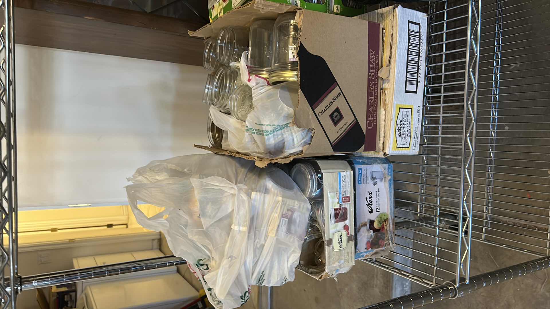 Photo 1 of ASSORTMENT OF MASON JARS SHELF SOLD SEPARATELY