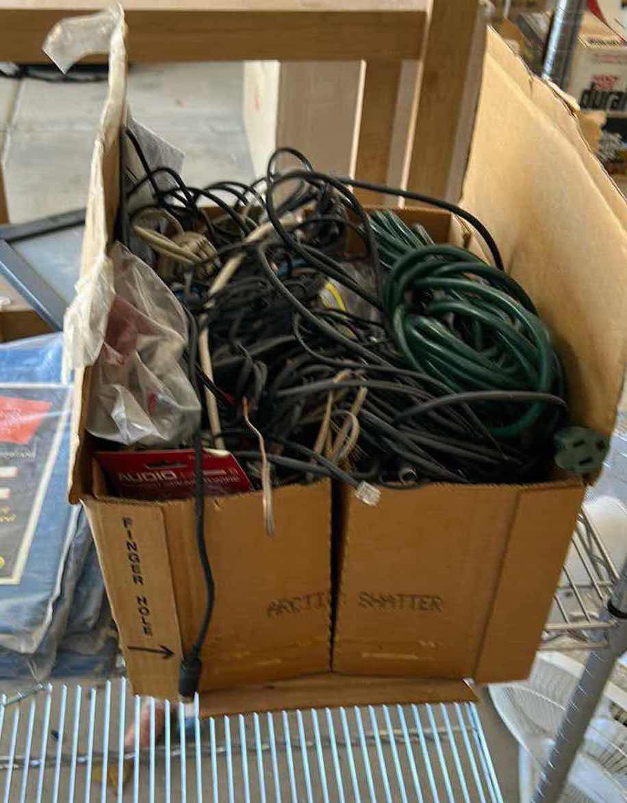 Photo 1 of BOX OF CORDS 2 TARPS ASSORTED COLOR WIRE