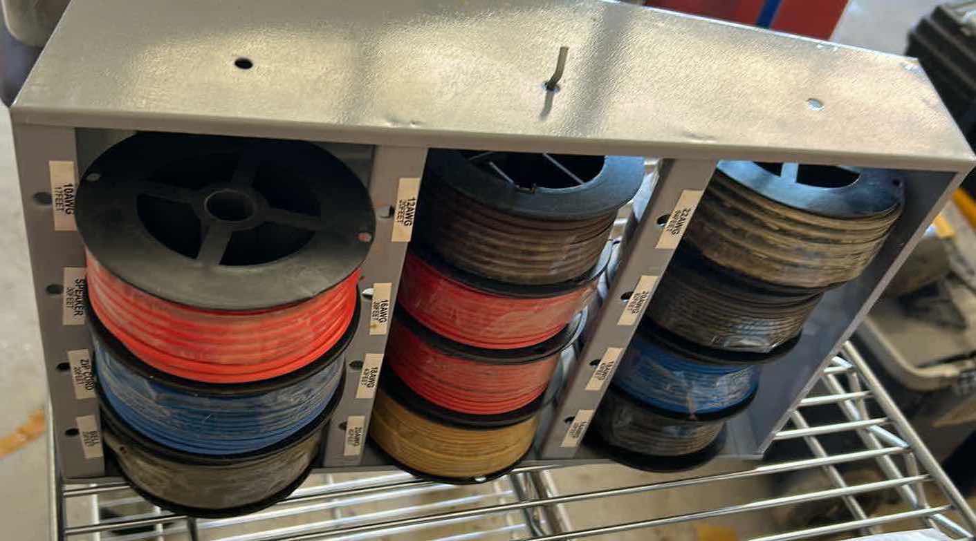 Photo 1 of BOX OF CORDS 2 TARPS ASSORTED COLOR WIRE