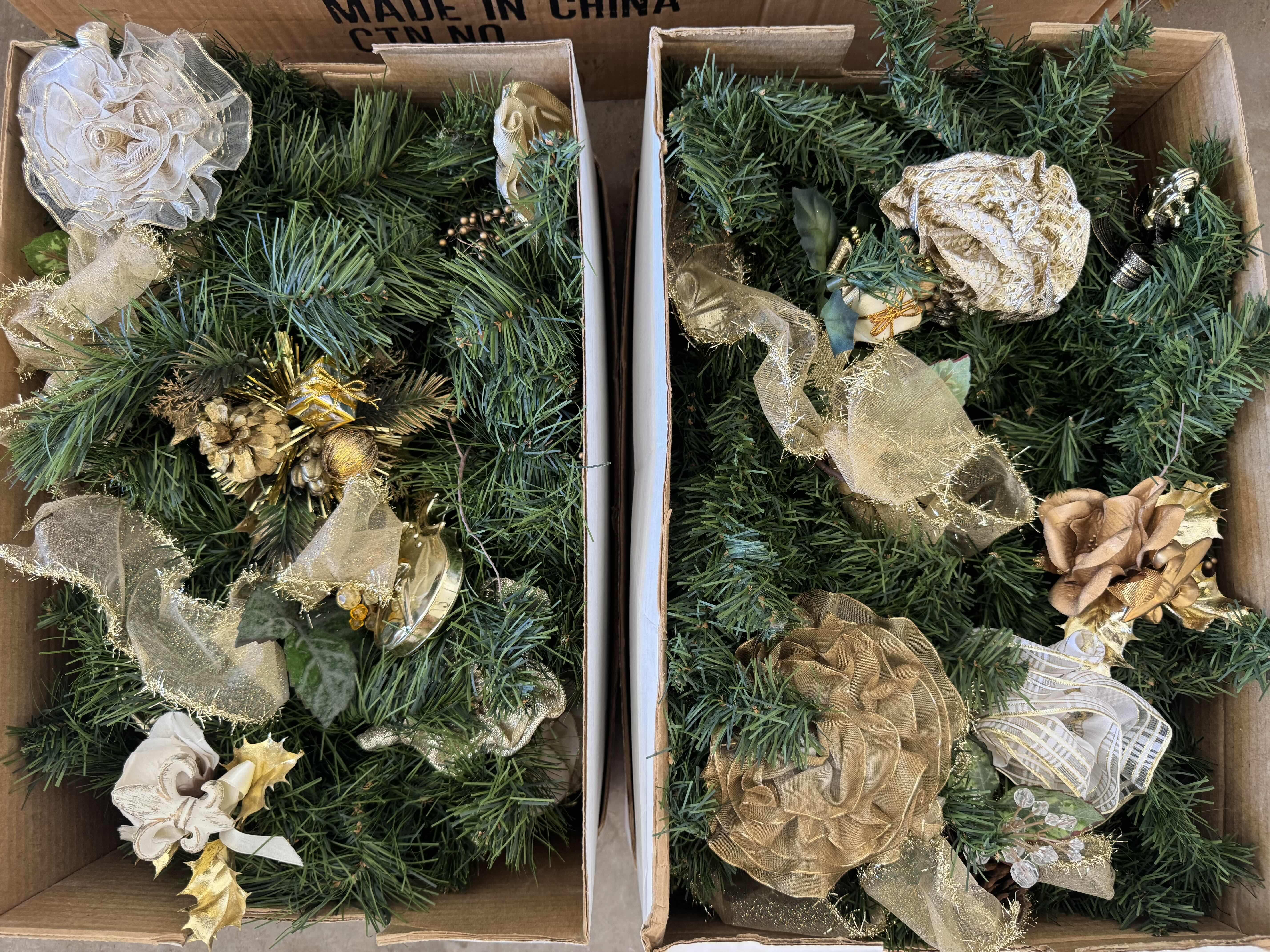 Photo 1 of 3- BOXES OF ASSORTED GARLAND