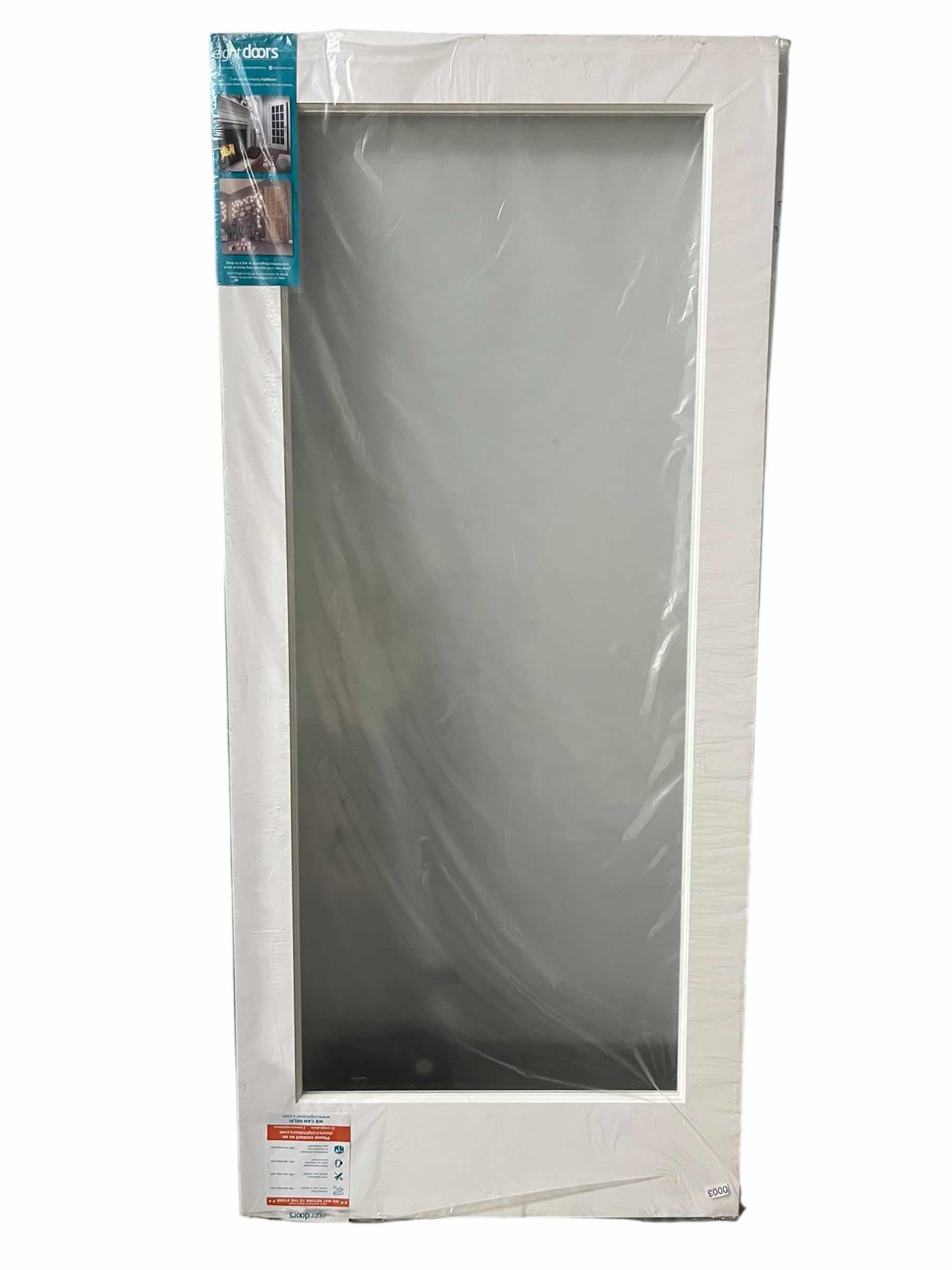 Photo 1 of NEW EIGHT DOORS WHITE FINISH SOLID CORE SINGLE GLASS DOOR SLAB 30” X 80”